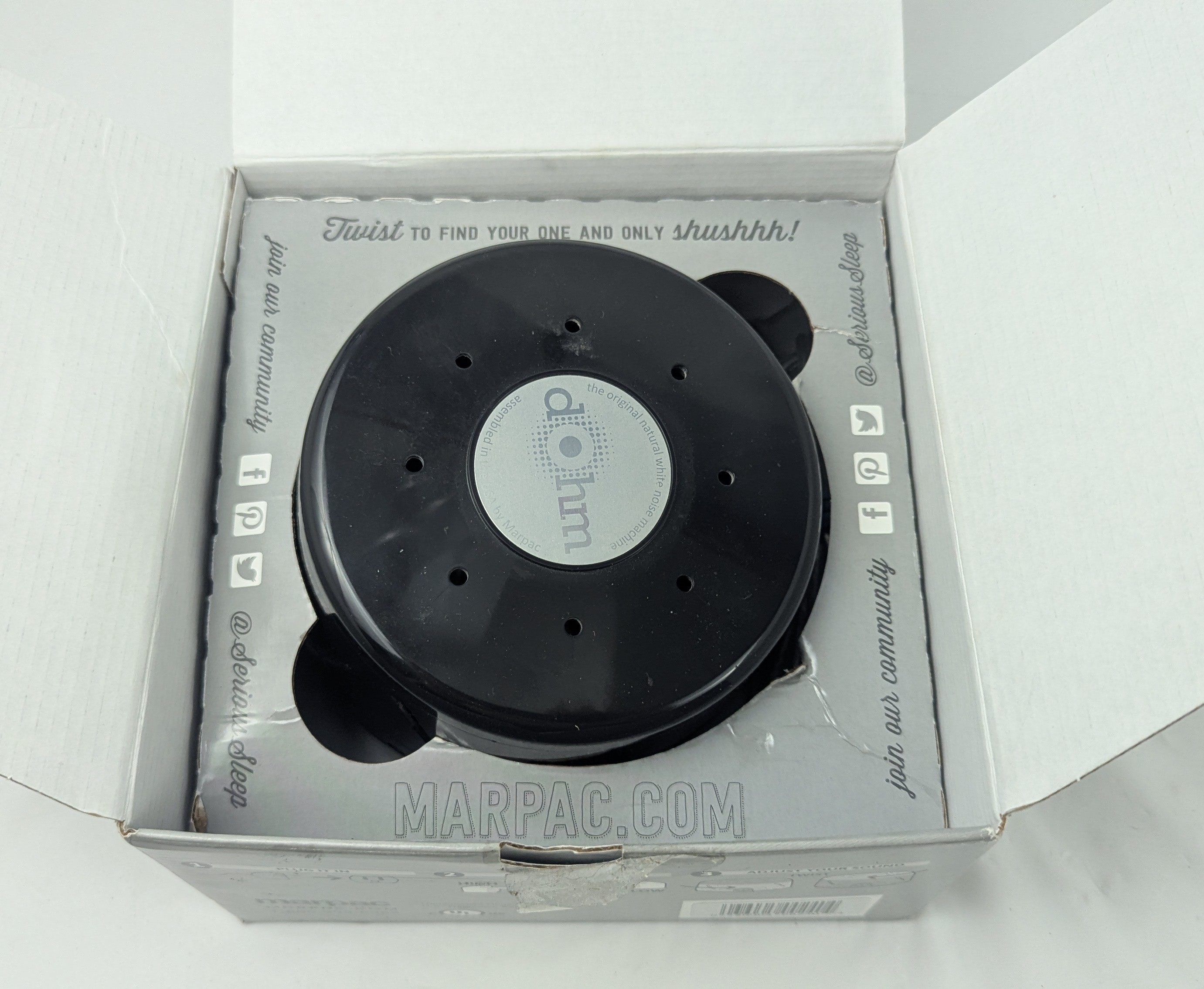White Noise Machine Dohm marpac Black Sleeping Aid M1DSUSBK