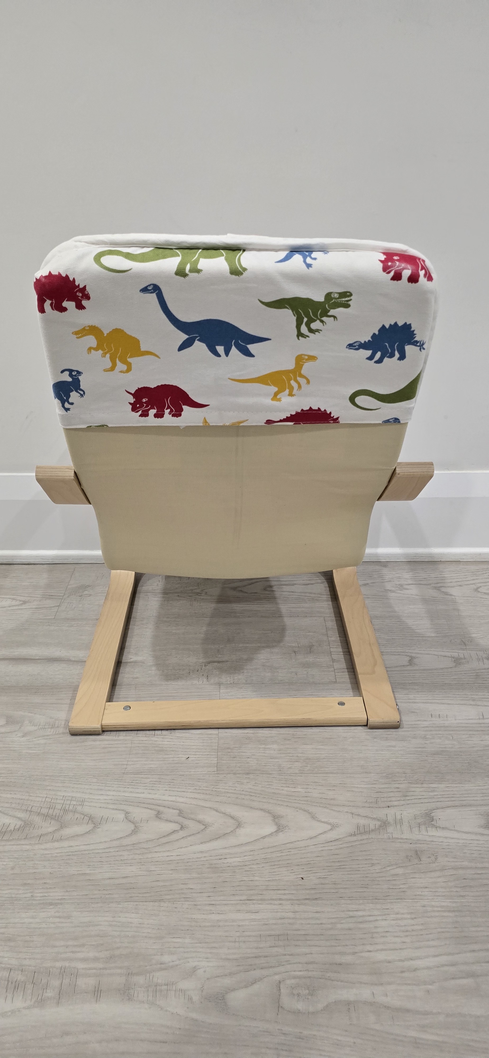 IKEA POÄNG Kids Armchair – Birch veneer/Dinosaur animal pattern - photo 3