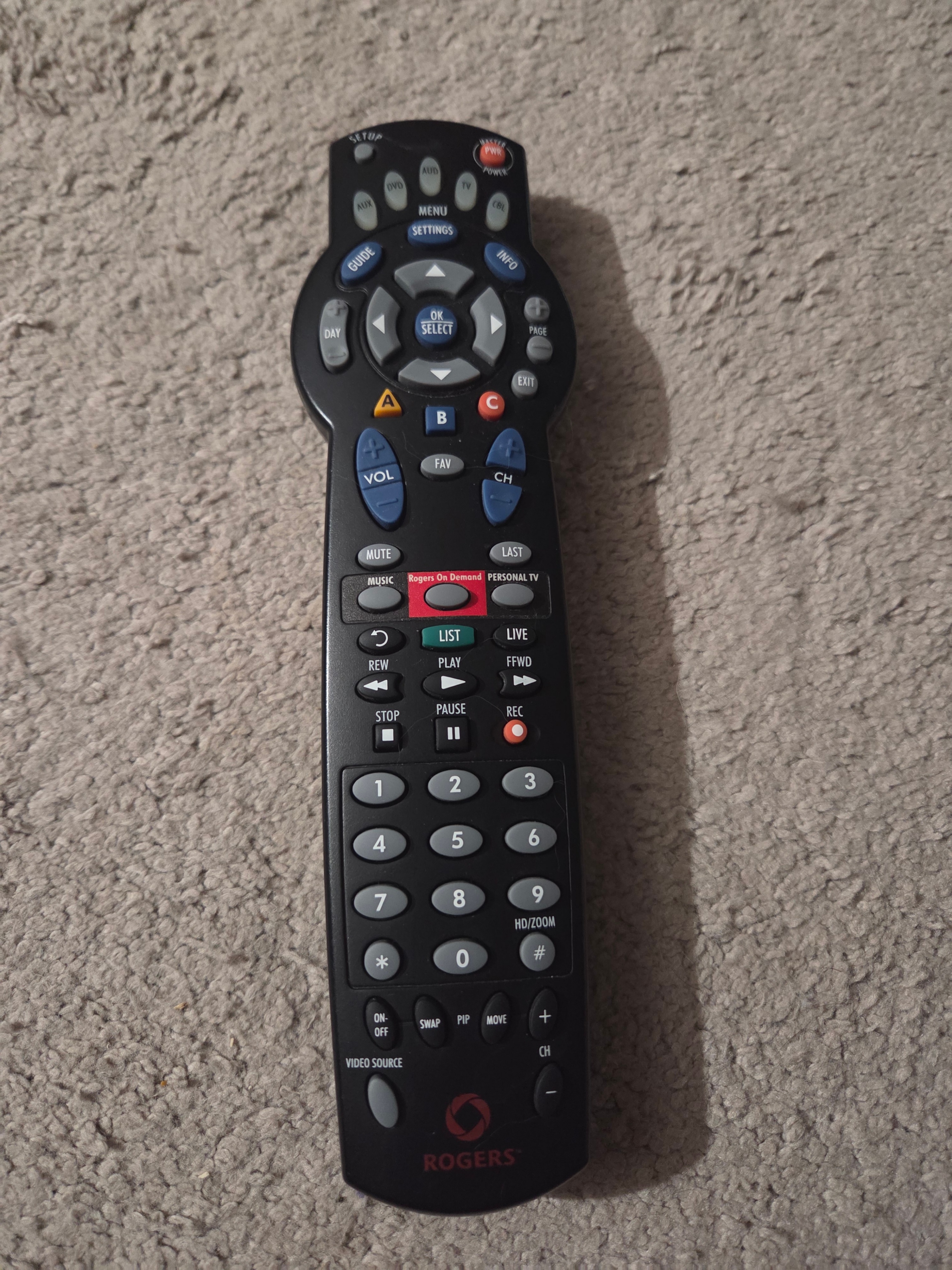 Rogers 5-Device Universal Cable Box Remote (Like New)