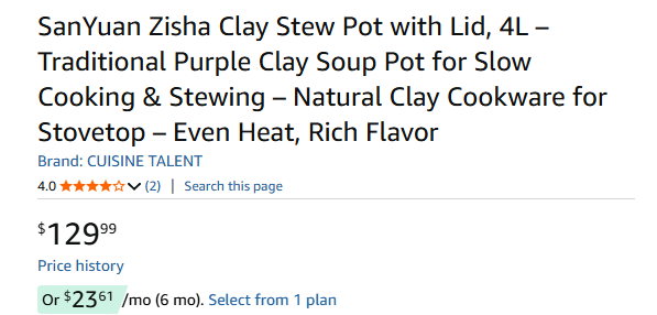 Chinese Stew Clay 4L Pot with Lid (Natural Zisha Clay) - photo 5
