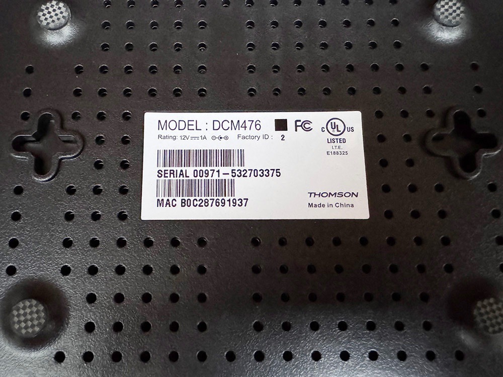 Used THOMSON DCM476 Digital BroadBand Cable Modem - photo 5