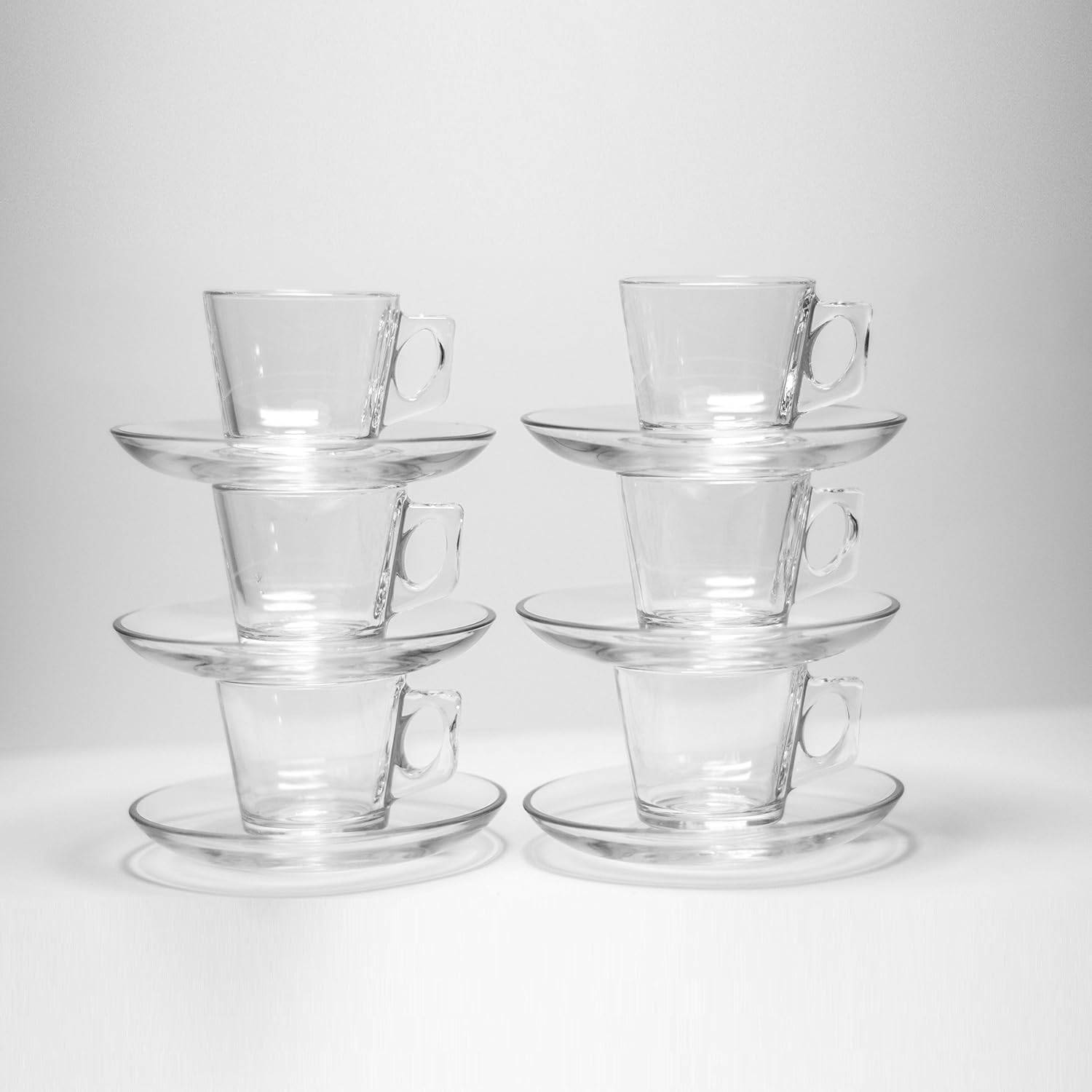 Espresso 12 Pcs Glass Set Include 6 Cups & 6 Saucers - photo 5
