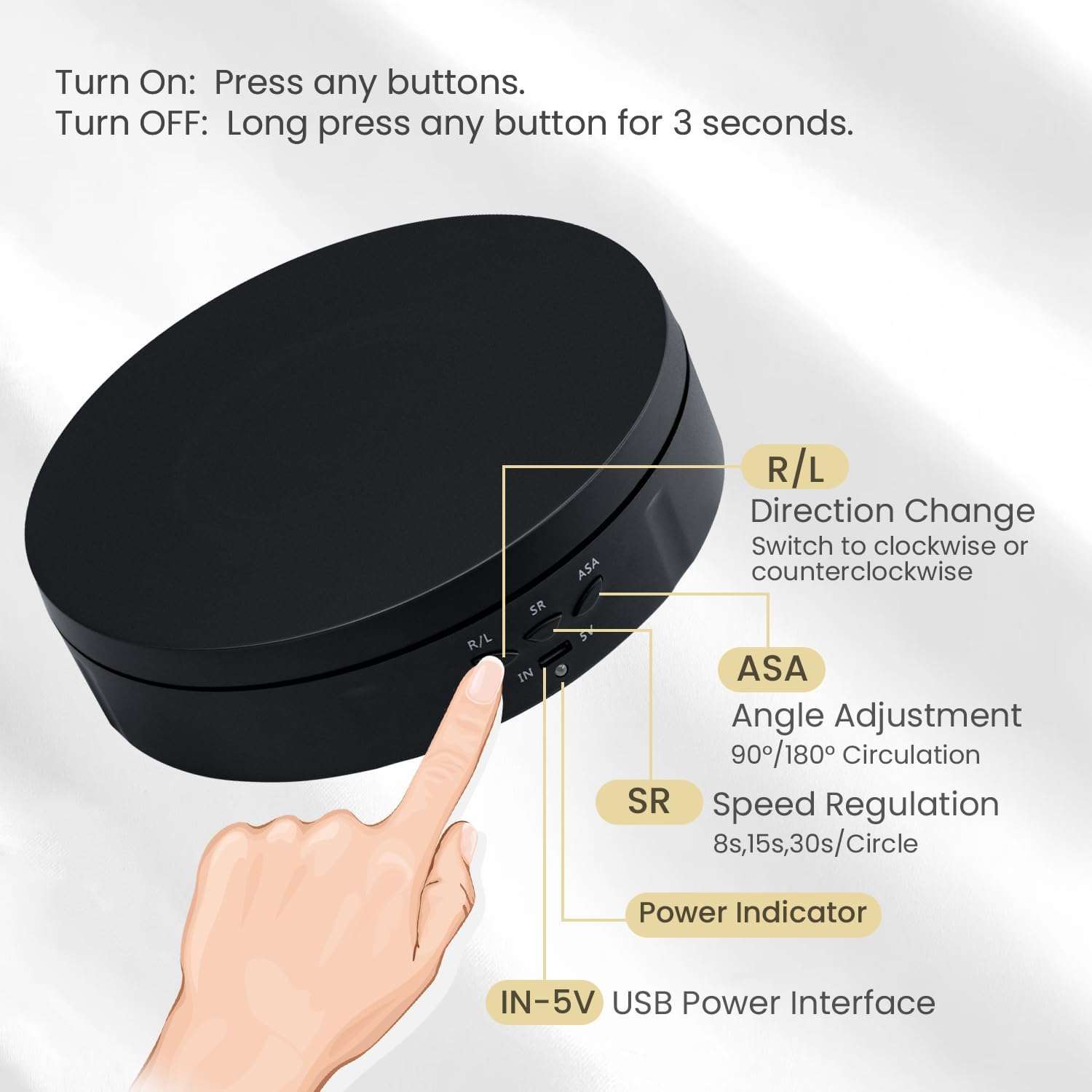 McBazel 360° Rotating Display Stand XR138 - Black - photo 3