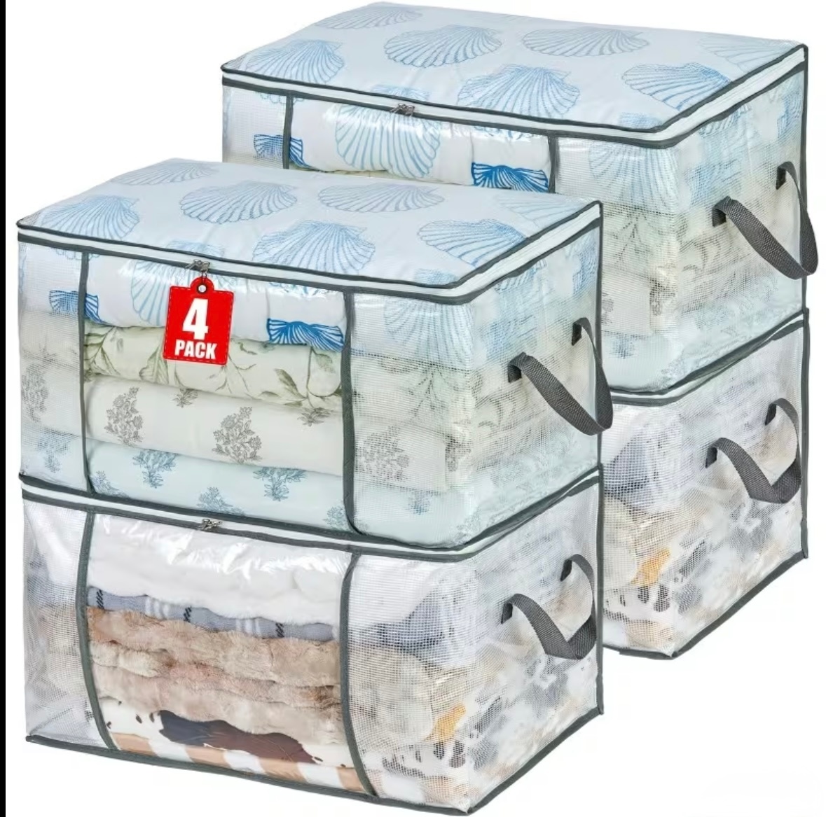 Clear transparent Storage Bag 80L Waterproof Foldable Organizer