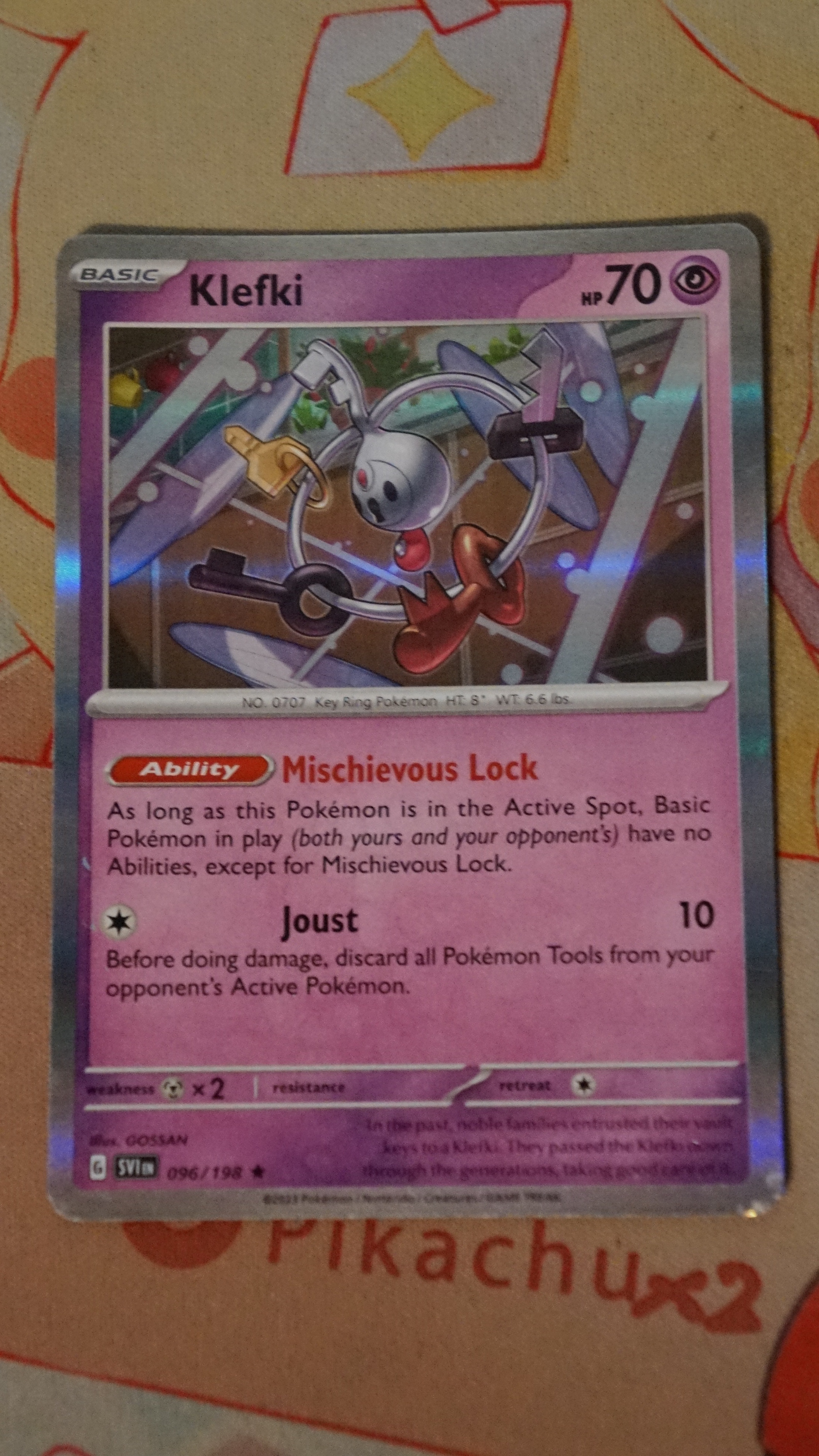 Pokemon Klefki 096/198 Scarlet & Violet Base Holo P - photo 3