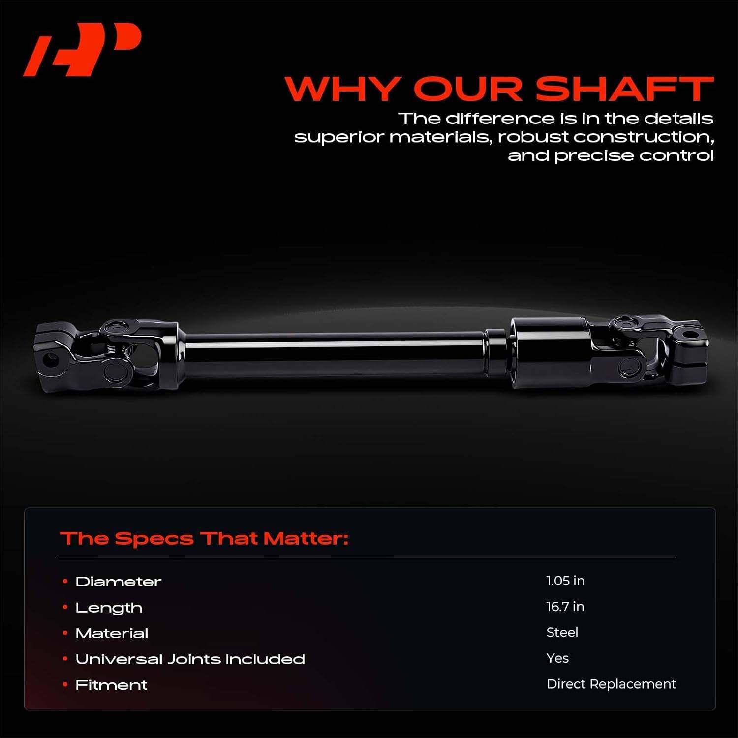 A-Premium Intermediate Steering Shaft Steering Column Shaft - photo 3