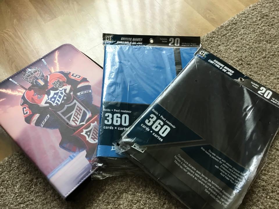 Gaming binders and hockey card binder