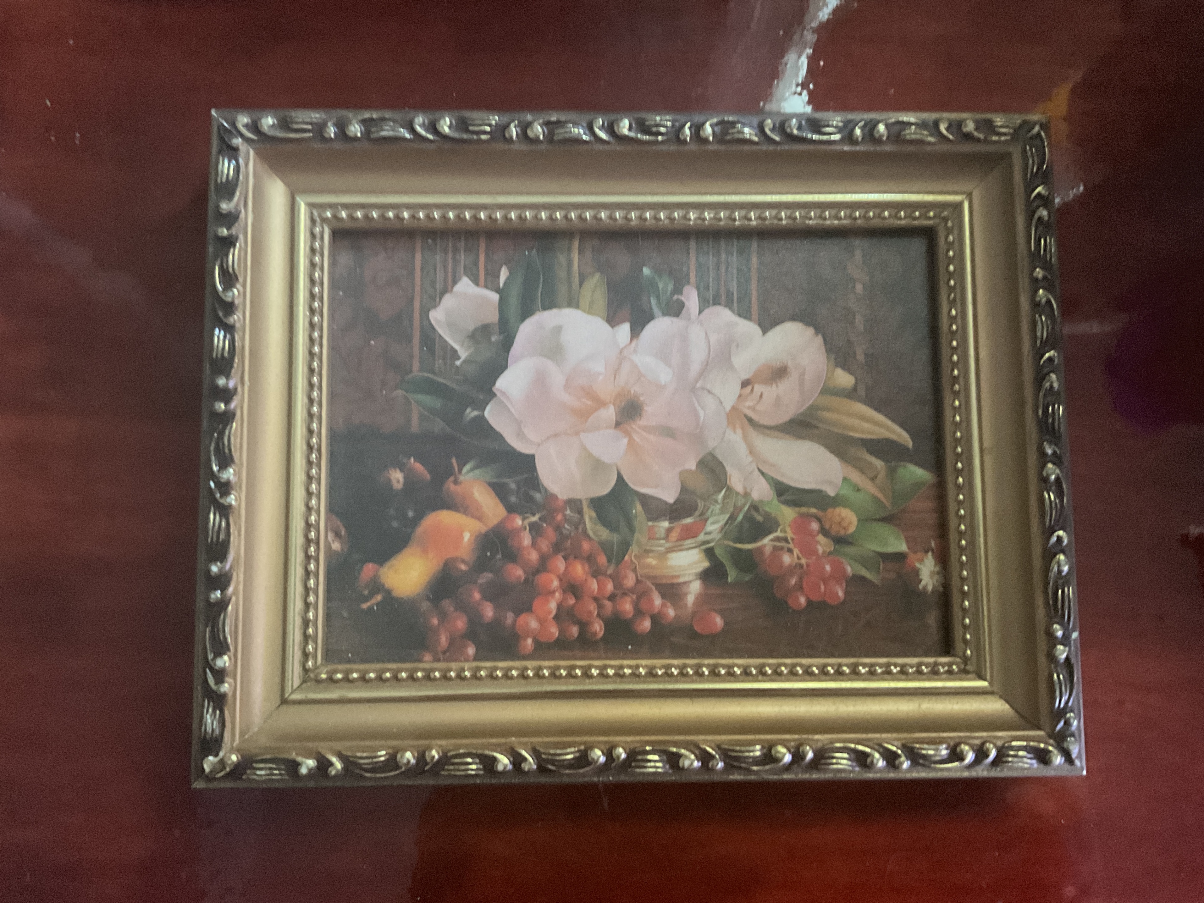 Framed Floral Still Life Painting - photo 3