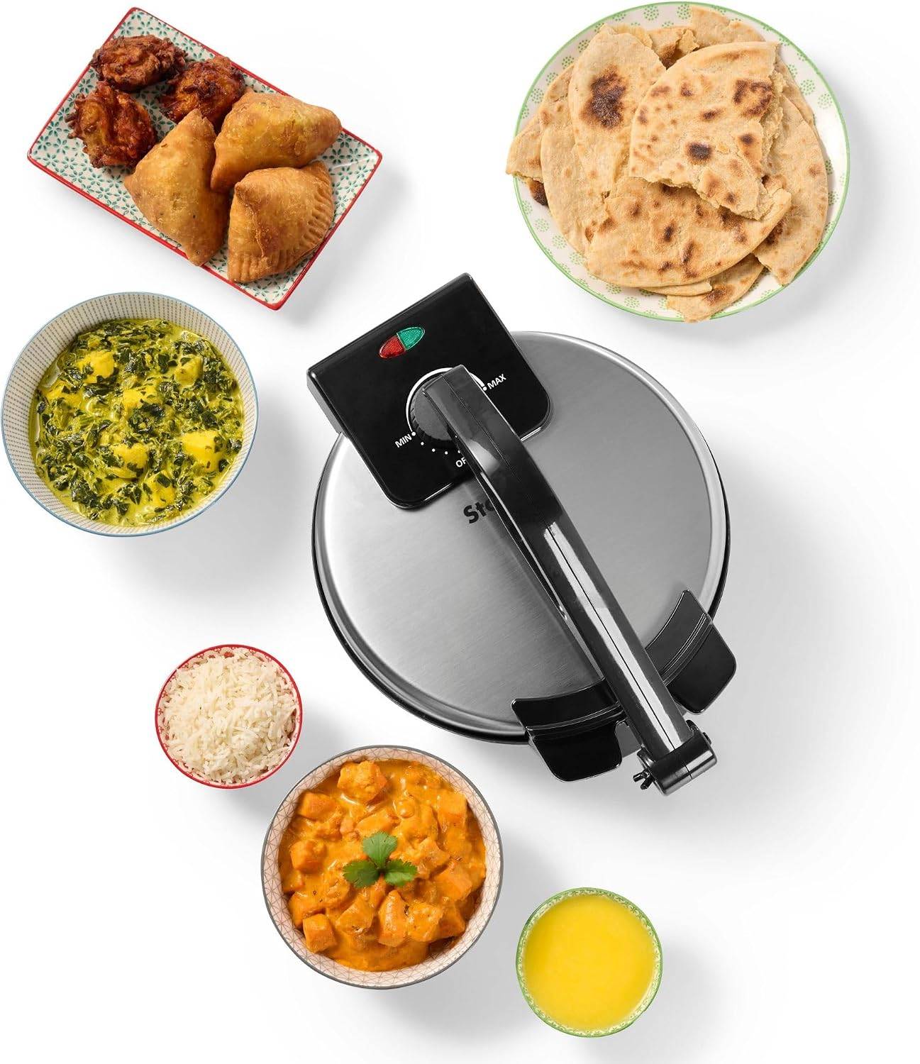 Starfrit Electric 10" Roti Maker, Press and Cook Flatbreads - photo 5
