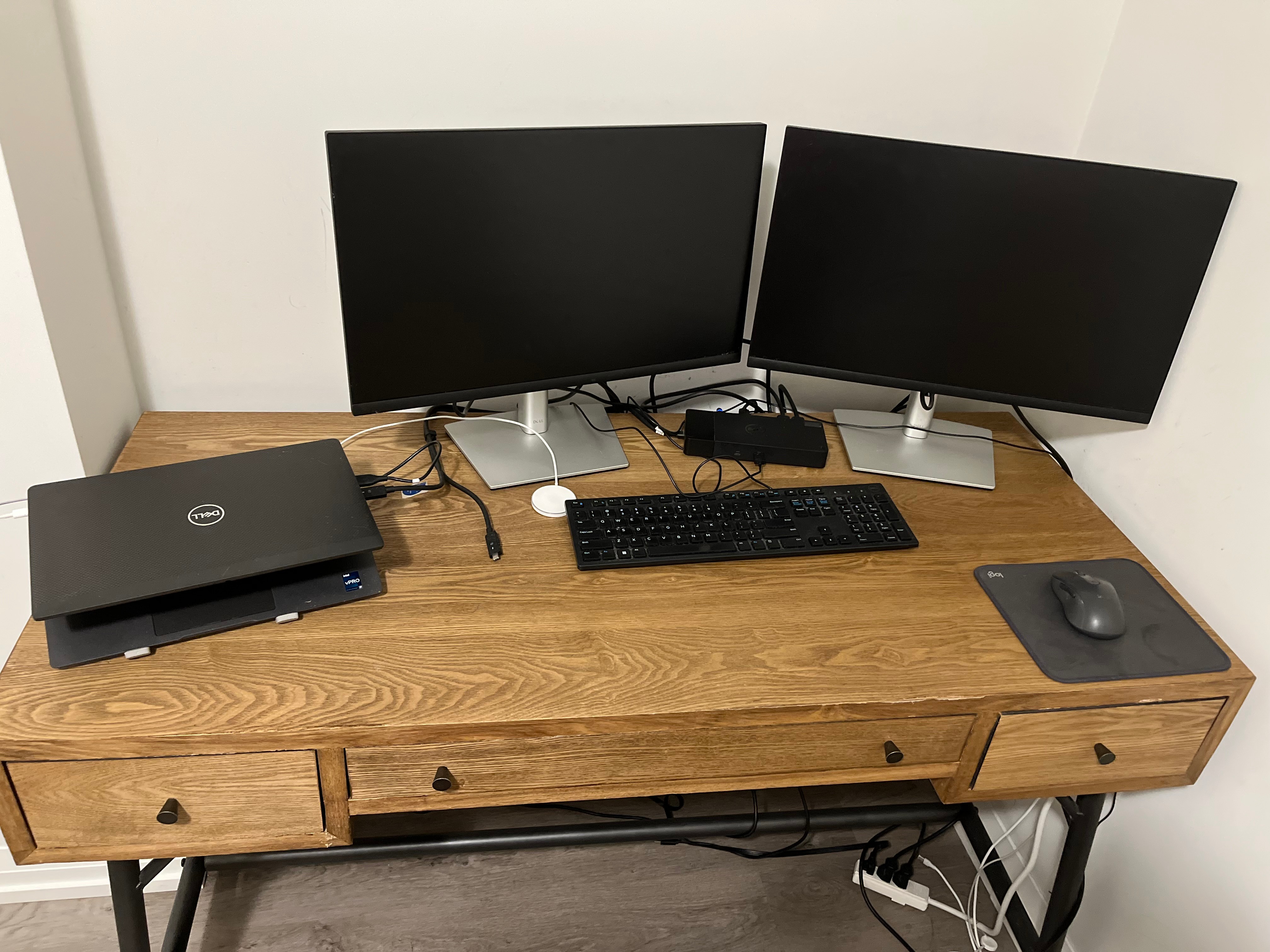 Wooden Desk with Drawers