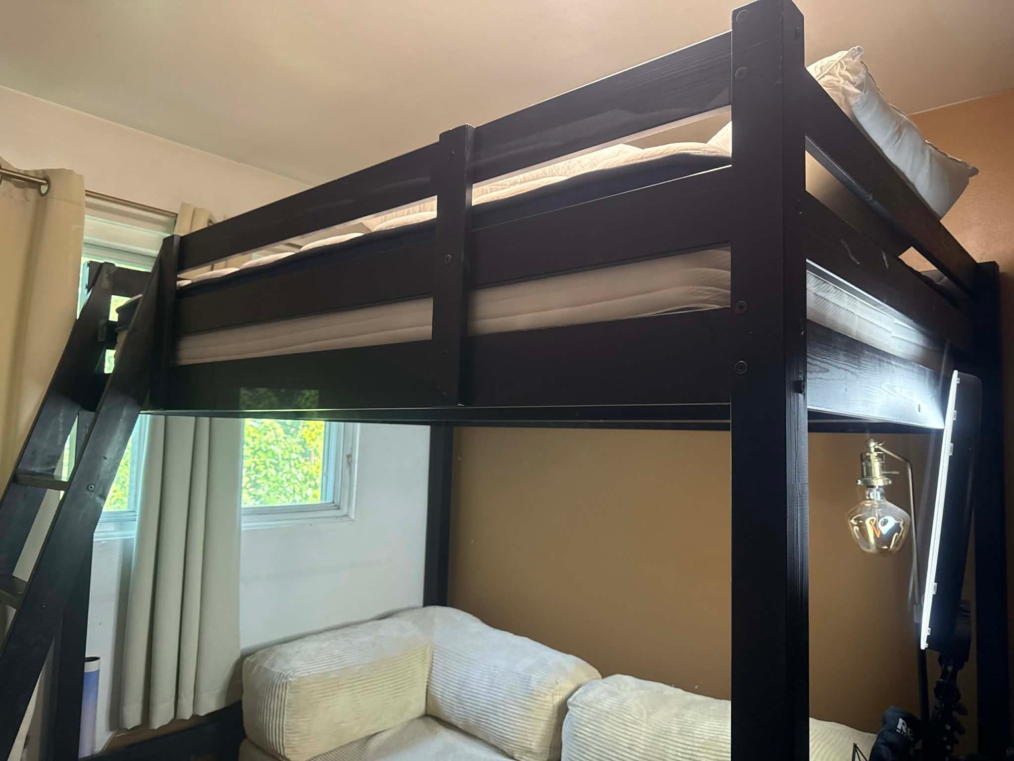 STORÅ Loft bed frame, black, Full/Double - photo 2