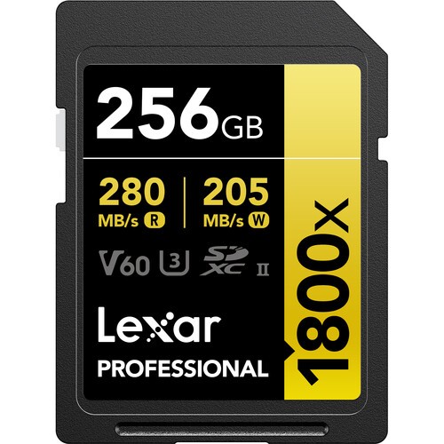 Lexar Gold 1800x 256GB UHS-II SDXC Card - photo 3