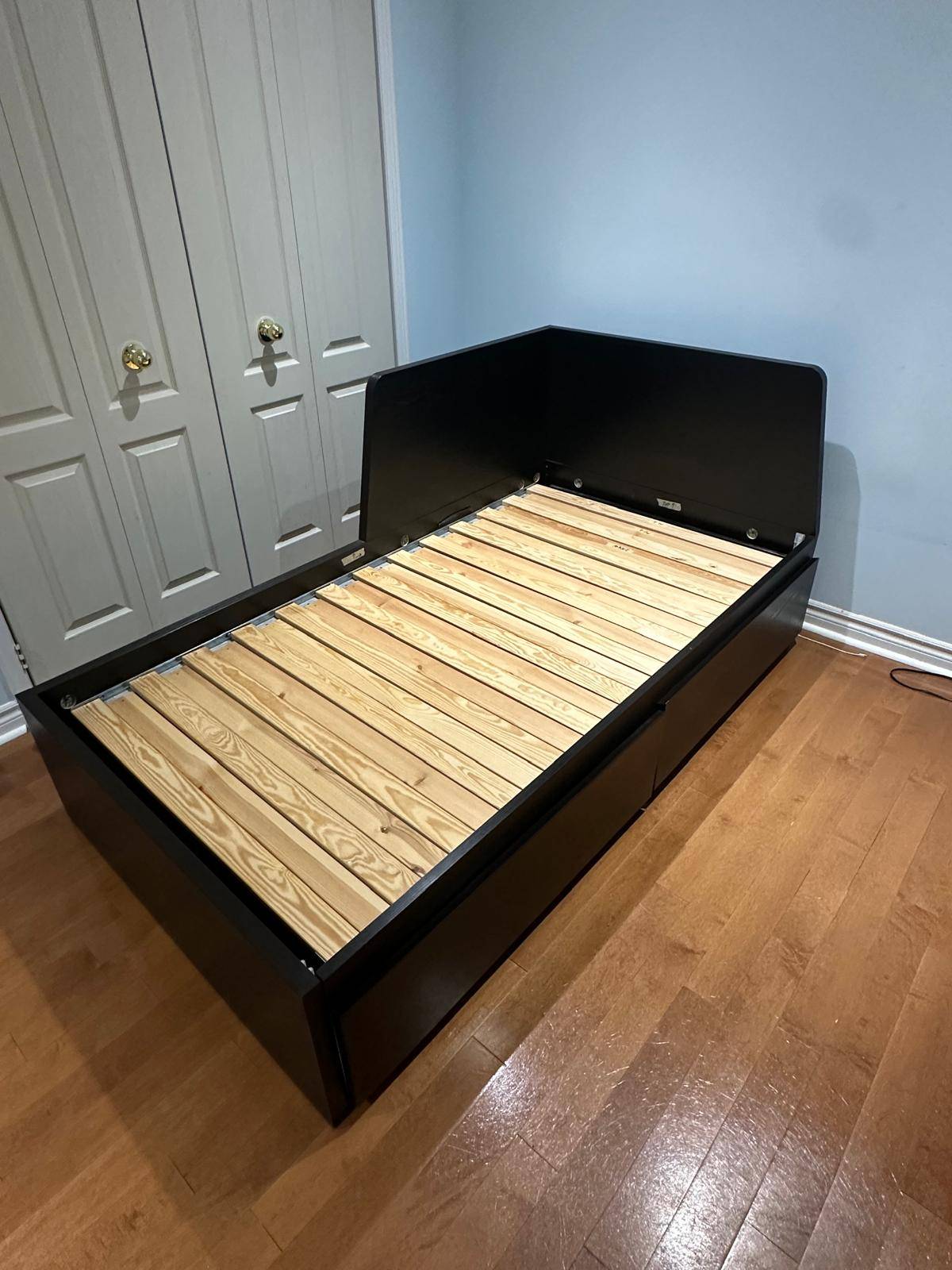 IKEA twin bed with drawers