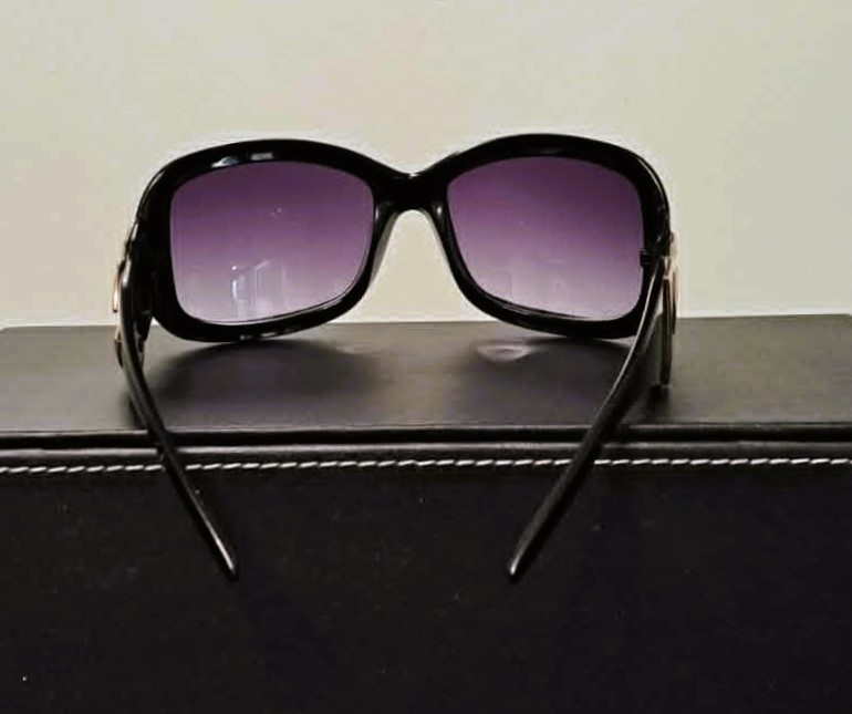Oversized Black Sunglasses Large Interlocking DG Emblem Y2K Glam - photo 2