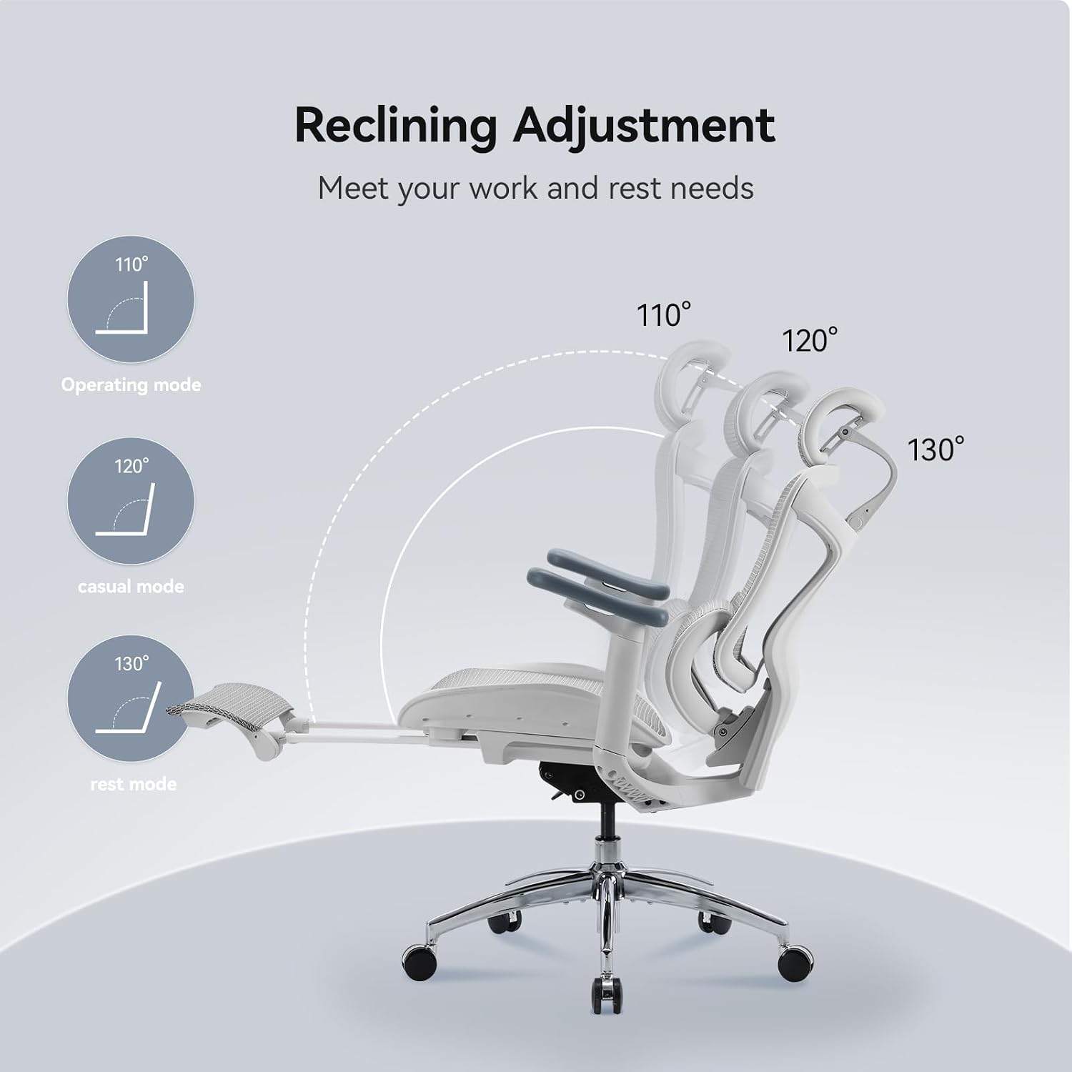 SIHOO Doro C300 Ergonomic Office Chair with Footrest - photo 5