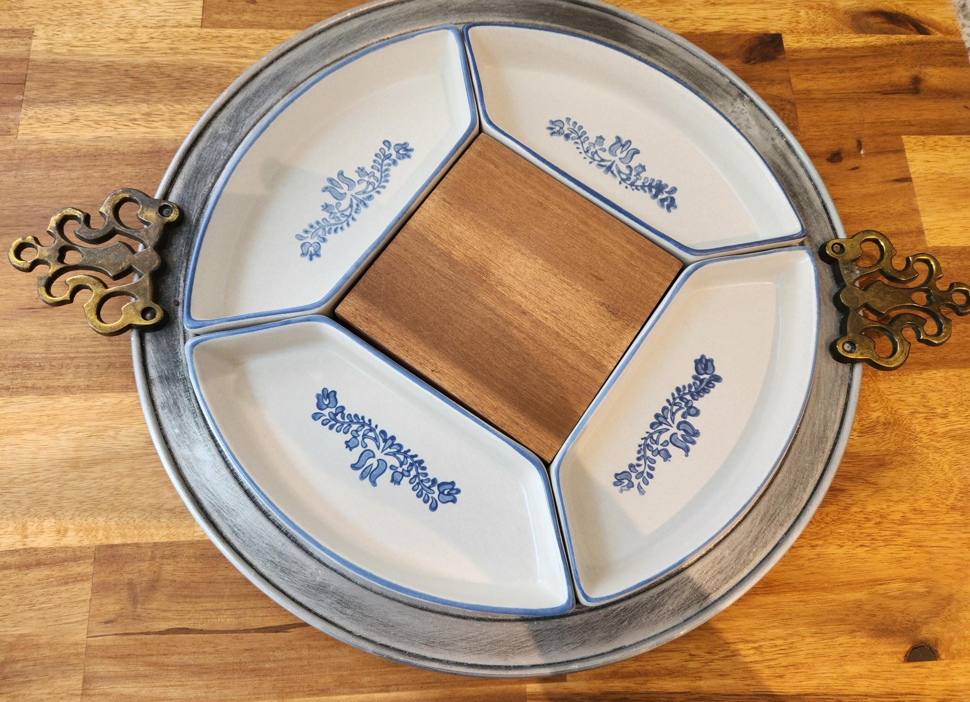 Pfaltzgraff Yorktowne 6pc Relish Dip Charcuterie Cheese Tray