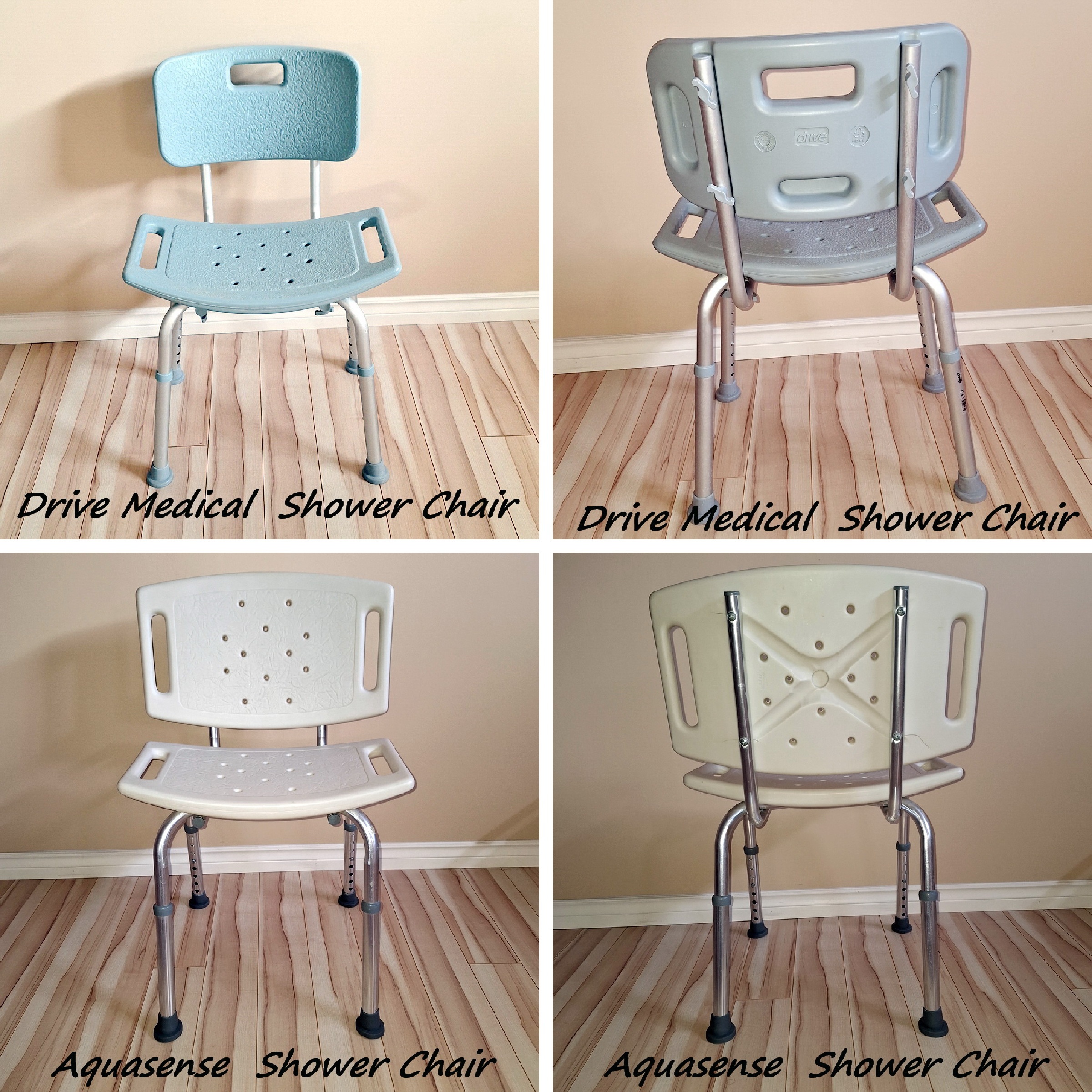 ❤️  TWO DELUXE BATH/SHOWER CHAIRS with BACKS-$40 EACH ❤️