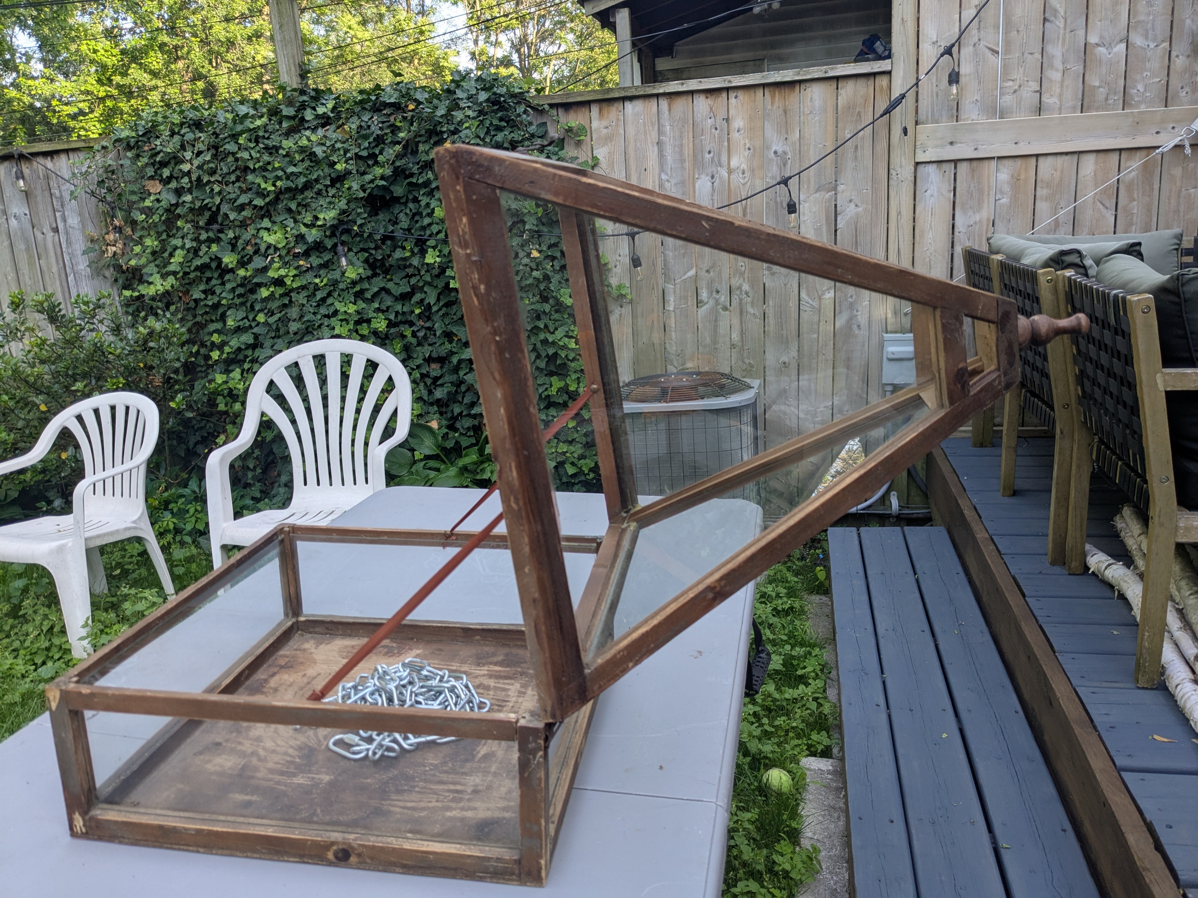 Vintage Wood Display Case / Terrarium - photo 4