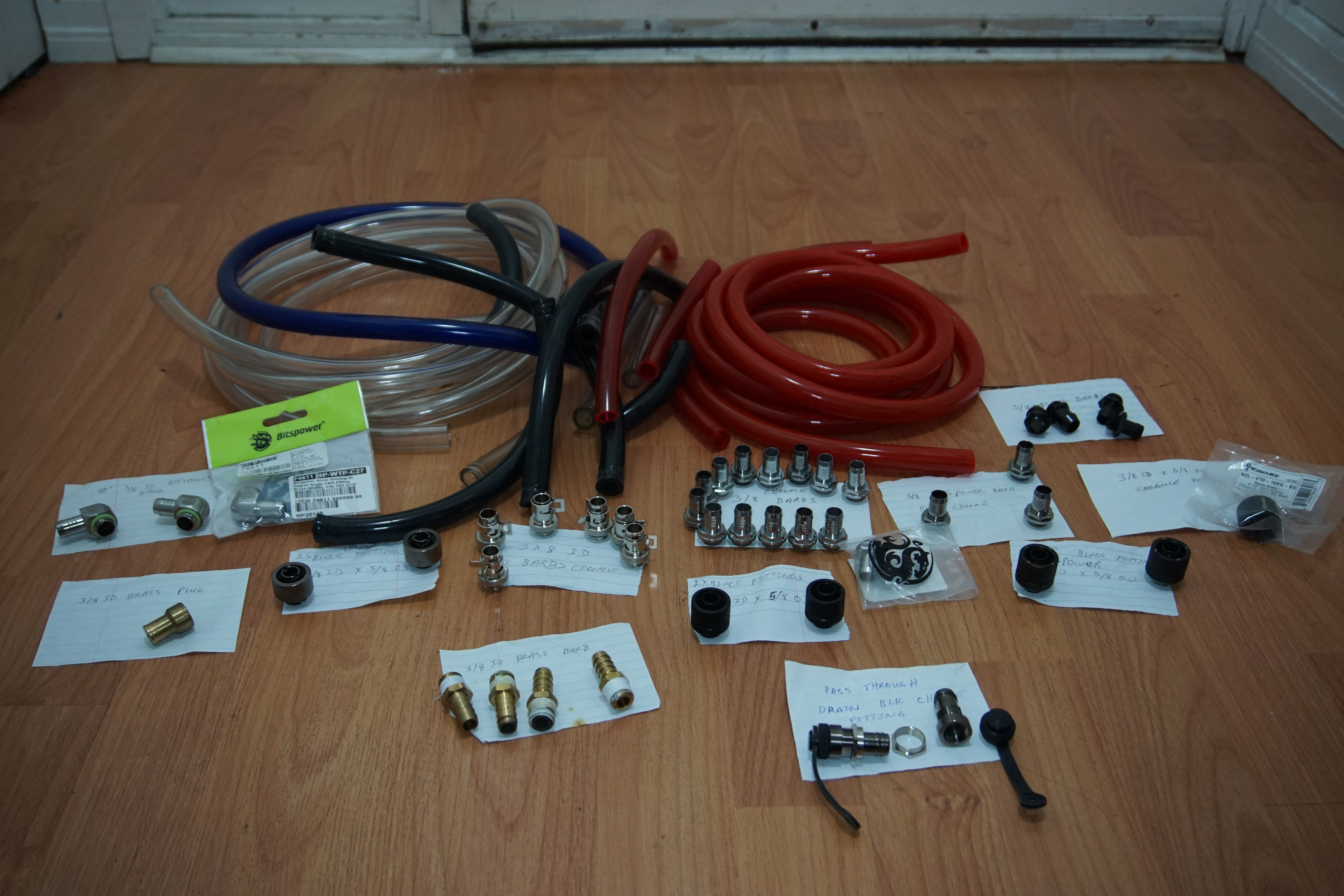 3/8 ID x 5/8 OD water cooling fittings
