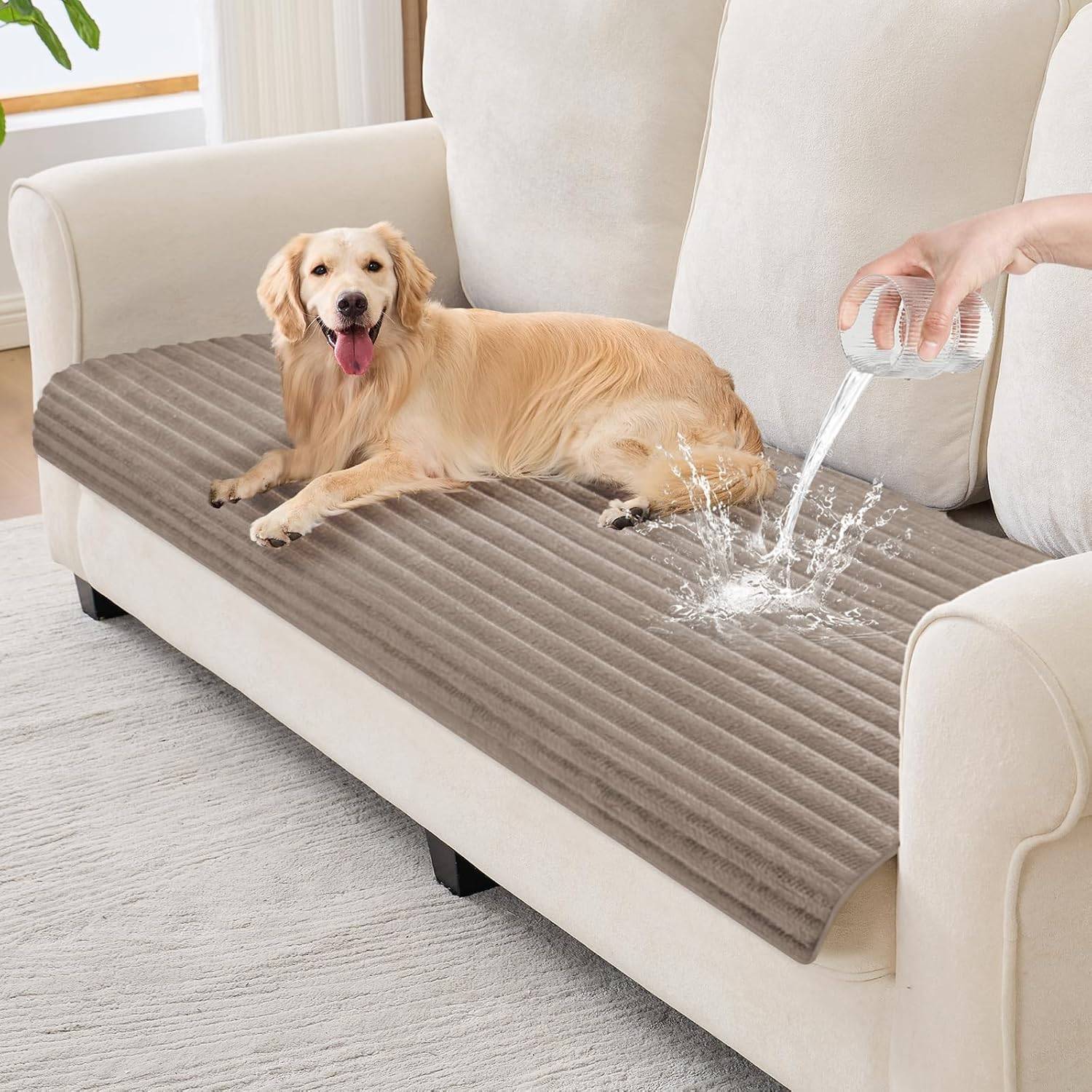 100% Waterproof Couch Covers for Dogs,3 cushion
