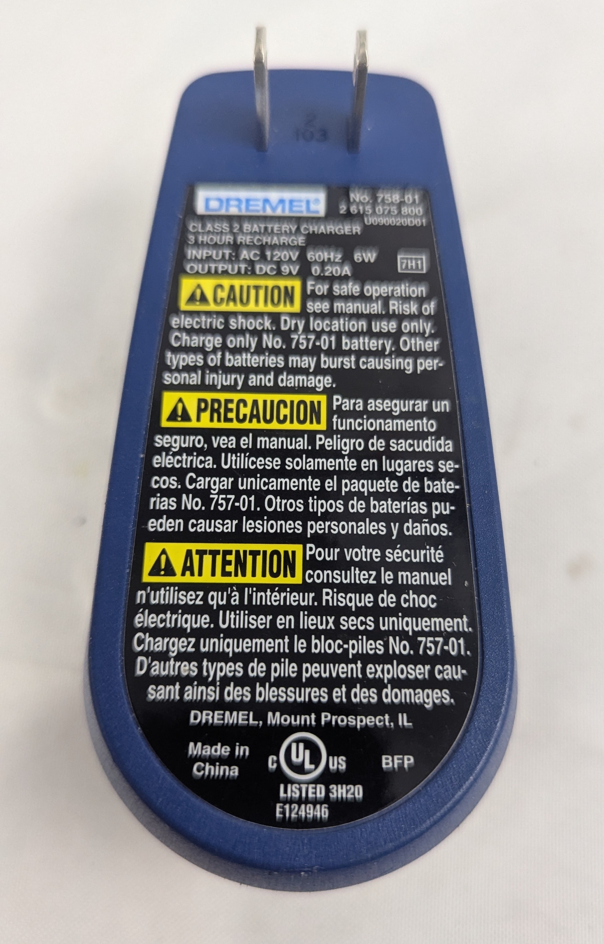 DREMEL 758-01 Battery Charger 7.2V - photo 2