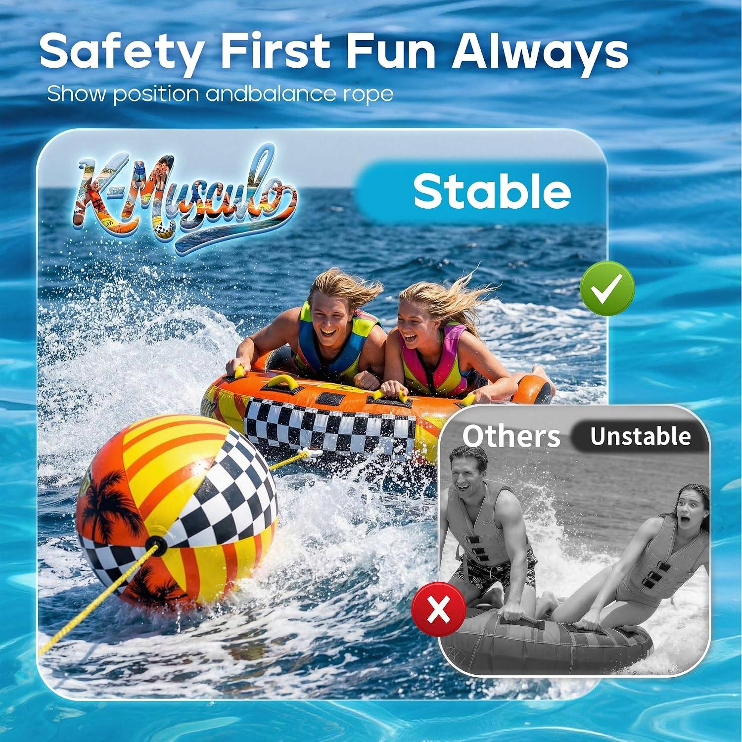 Booster Ball for Tubing Towables – Tow Rope Ball for Boating - photo 2