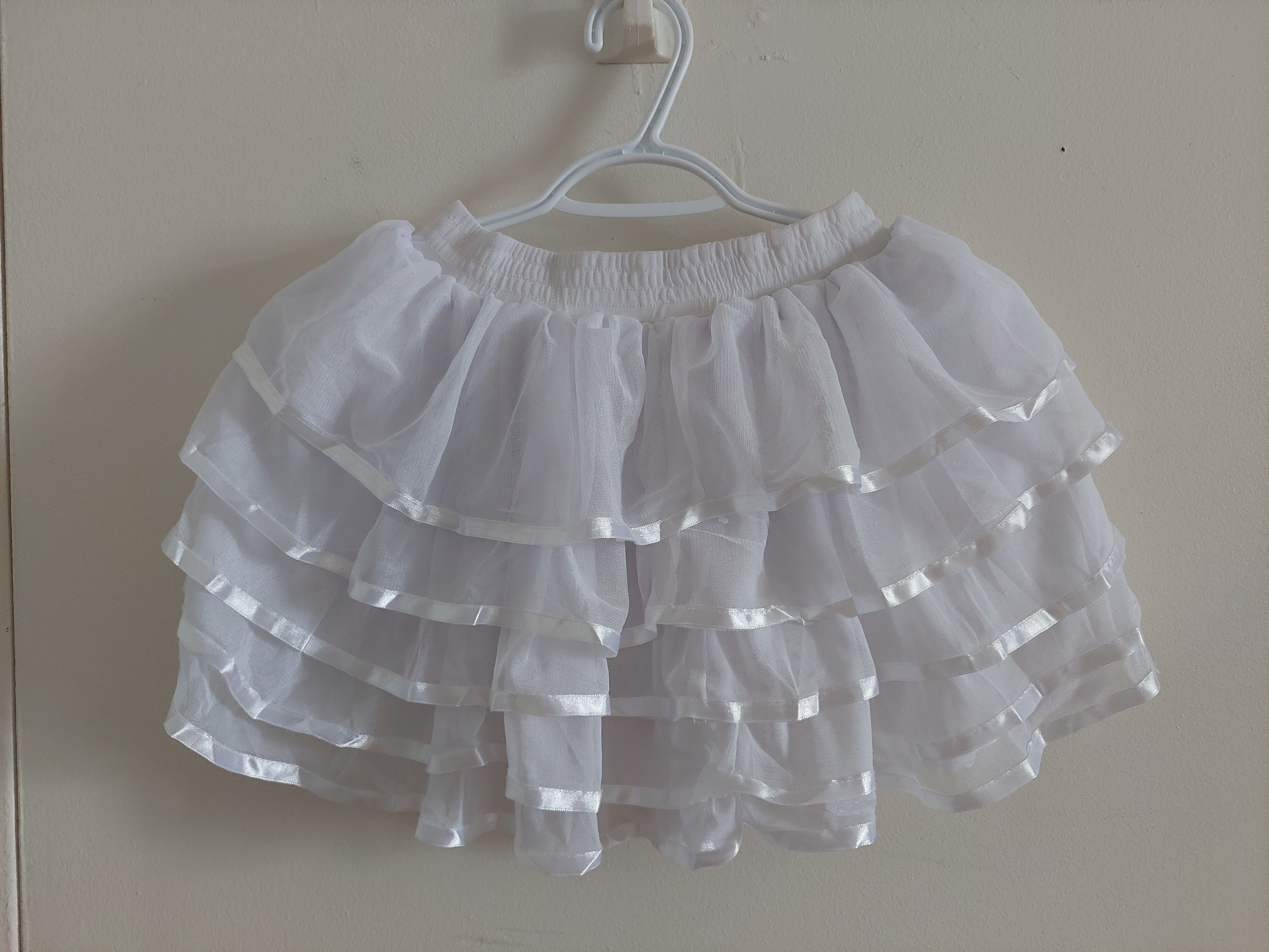 White Tutu Miniskirt Ballerina Princess Tulle Y2K