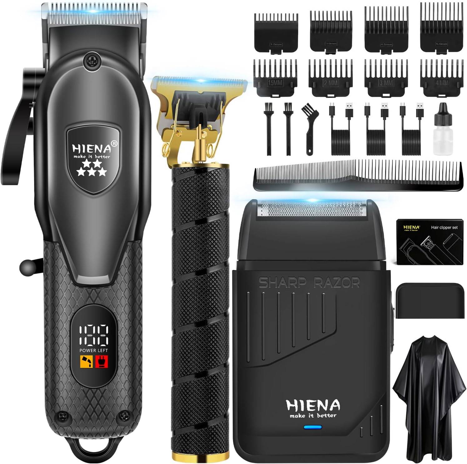 NEW~ HIENA PRO Hair Clipper Beard Trimmer w/ Foil Shaver