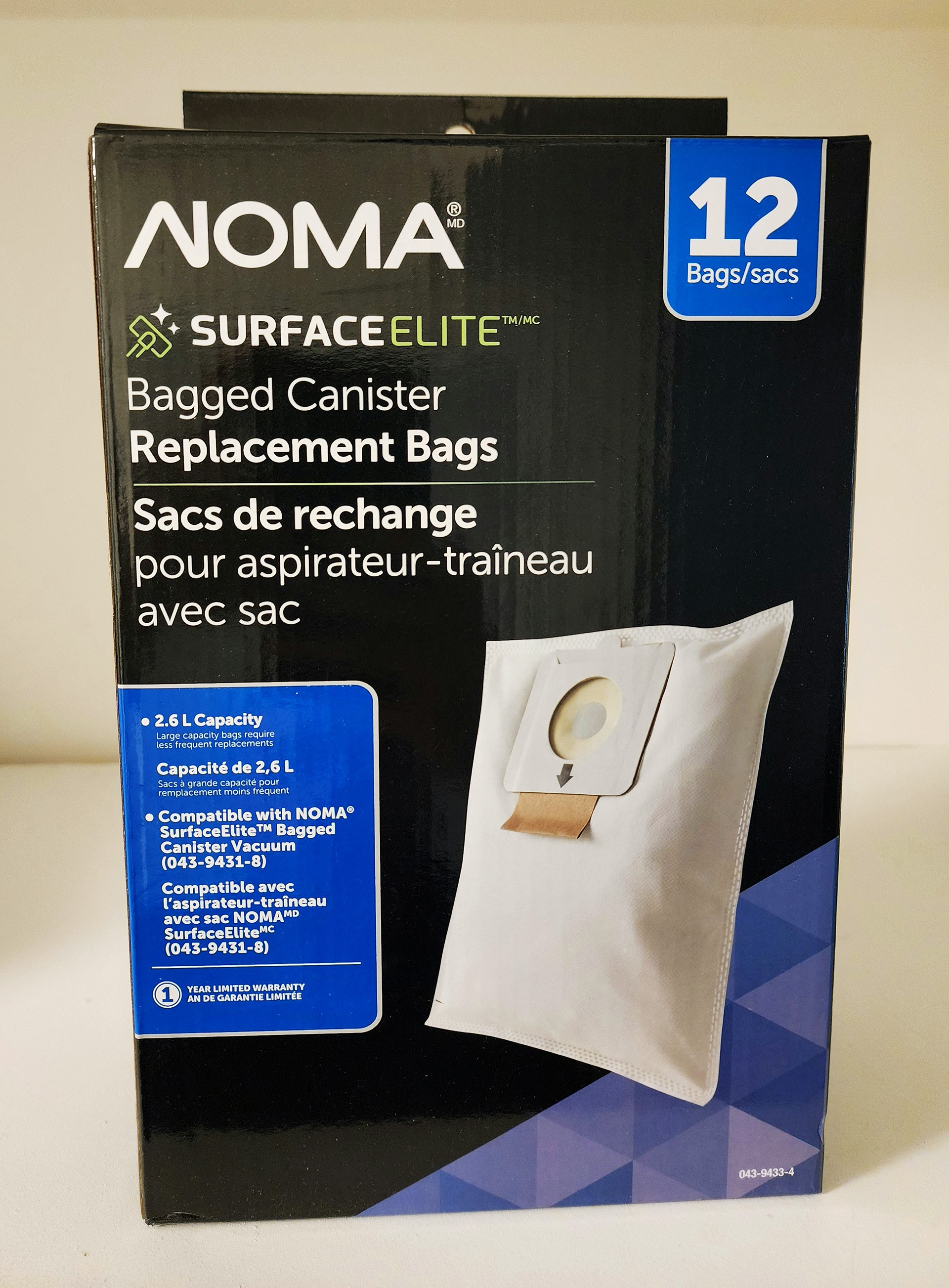 NOMA Multi-Surface Bagged Corded Canister Vacuum (Like New) - photo 3