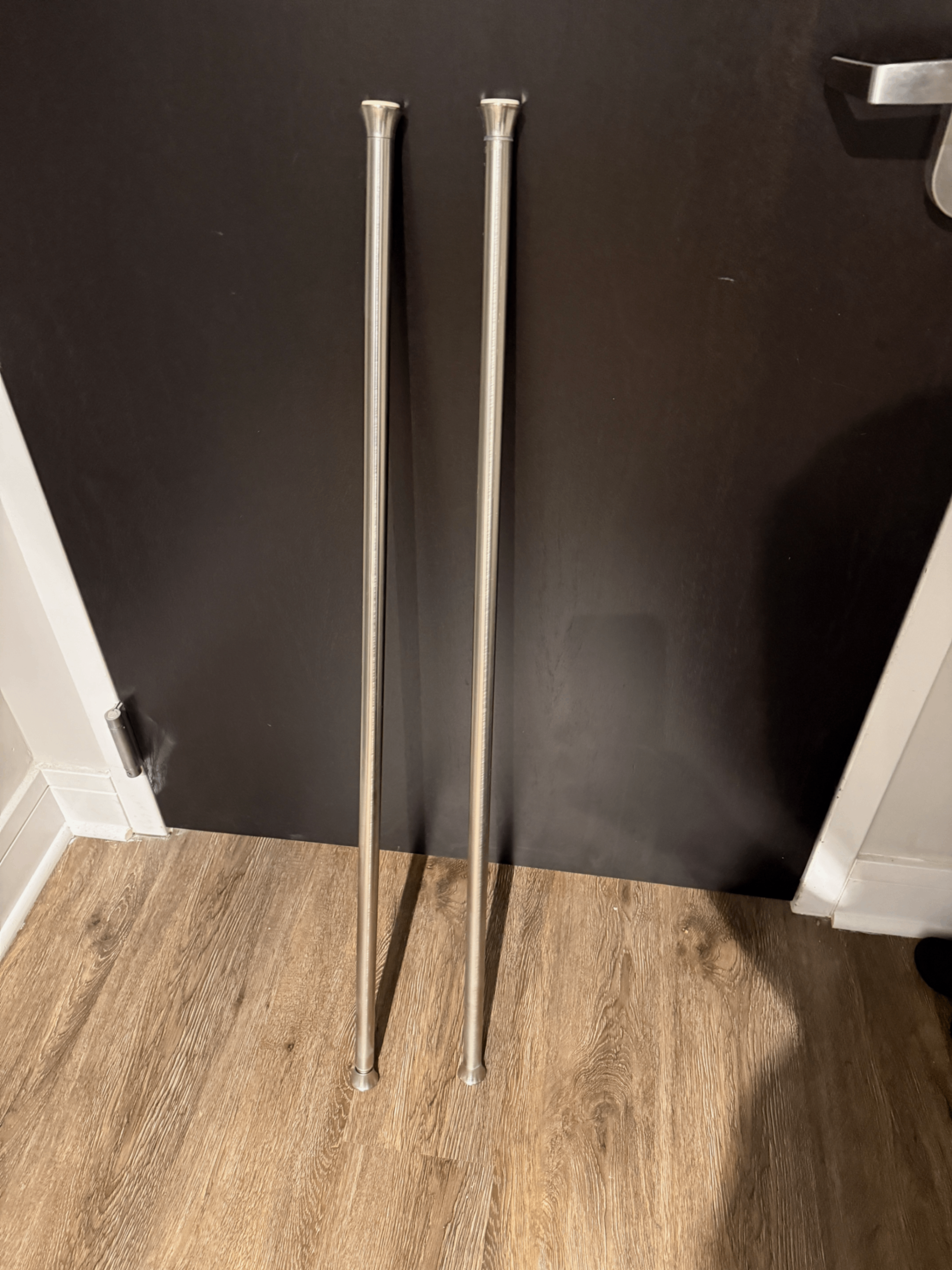 Set of Two Adjustable Curtain Tension Rods,  42-72"