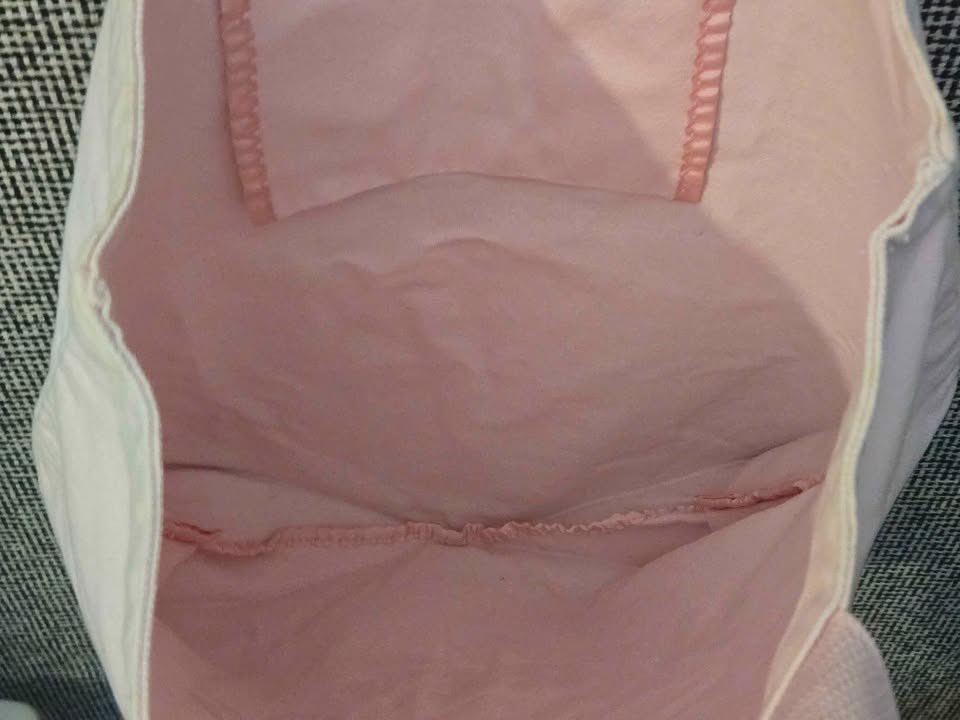 BAN.DO "U R WORTH IT" LIGHT PINK CANVAS TOTE BAG - photo 2