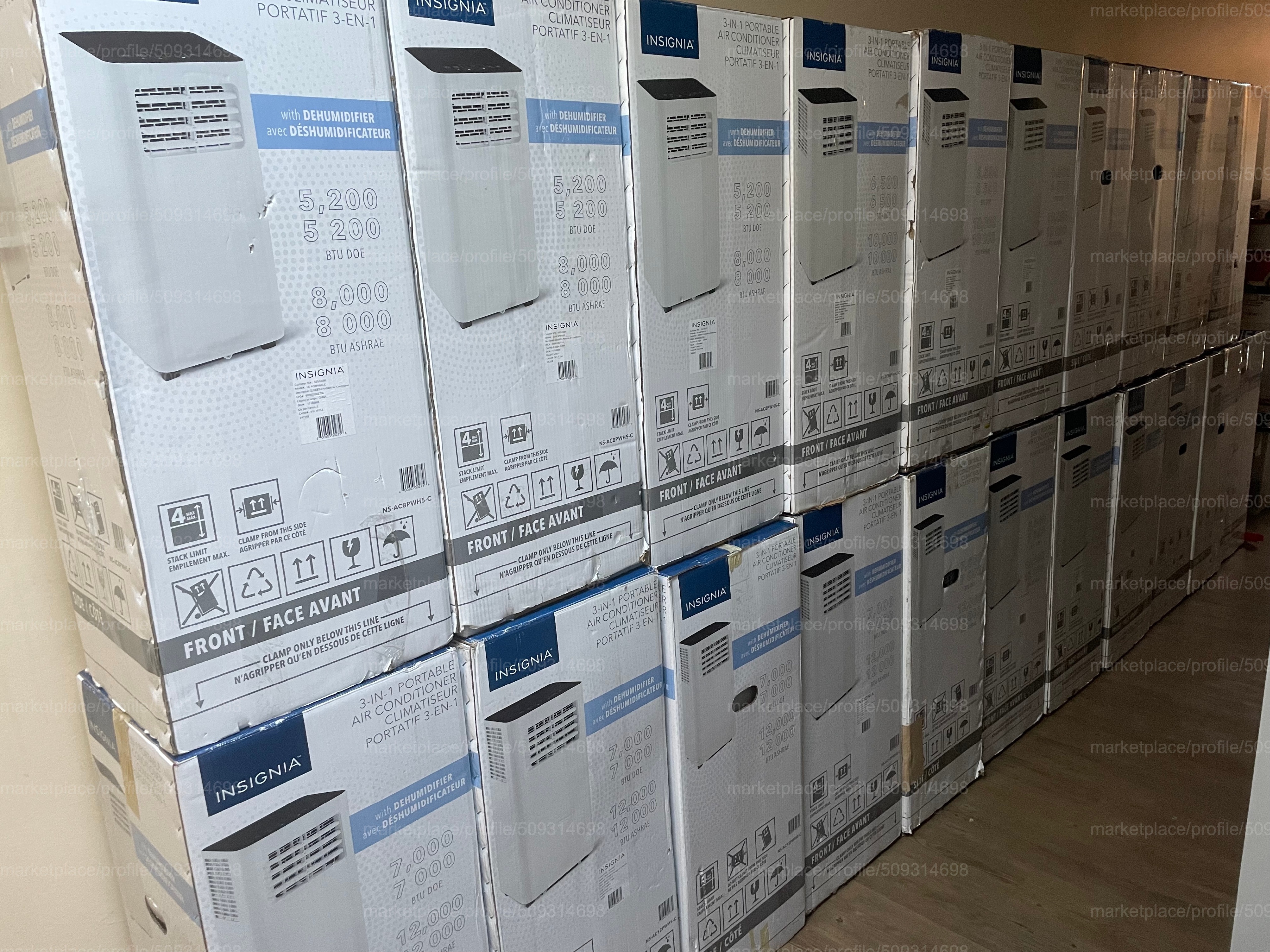 New! Insignia 8000 BTU NS-AC8PWH5-C Portable Air Conditioner