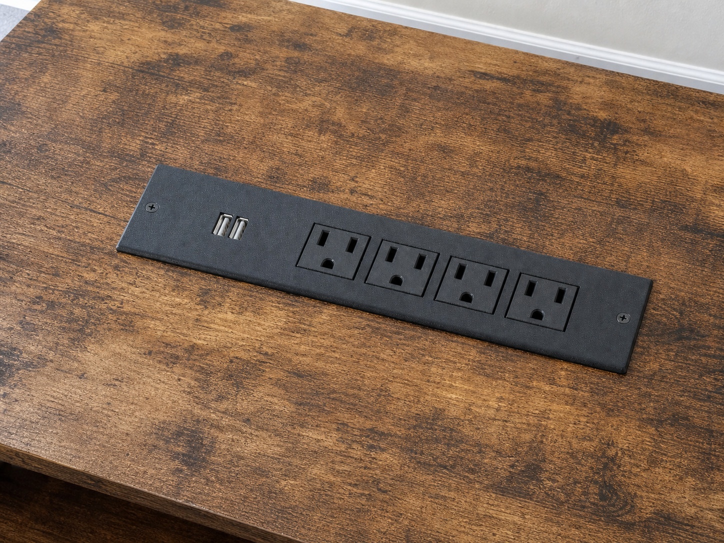 93" 2-Person Computer Desk + Power Outlets - $60 - photo 3