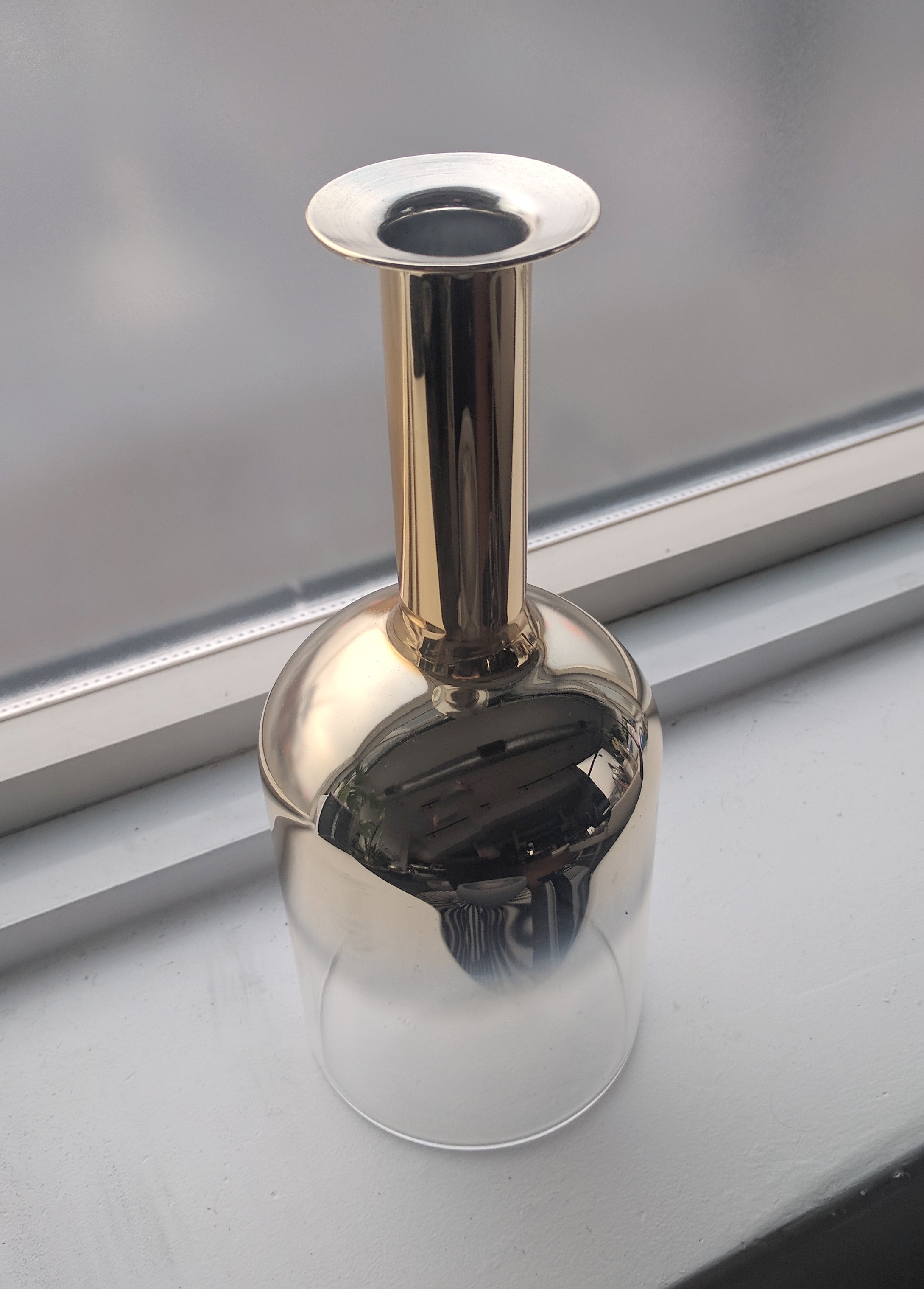 Chrome Gradient Glass Vase