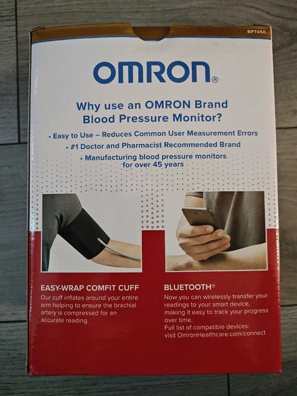 ** NEW ** Omron Blood Pressure Monitor - Model BP7450