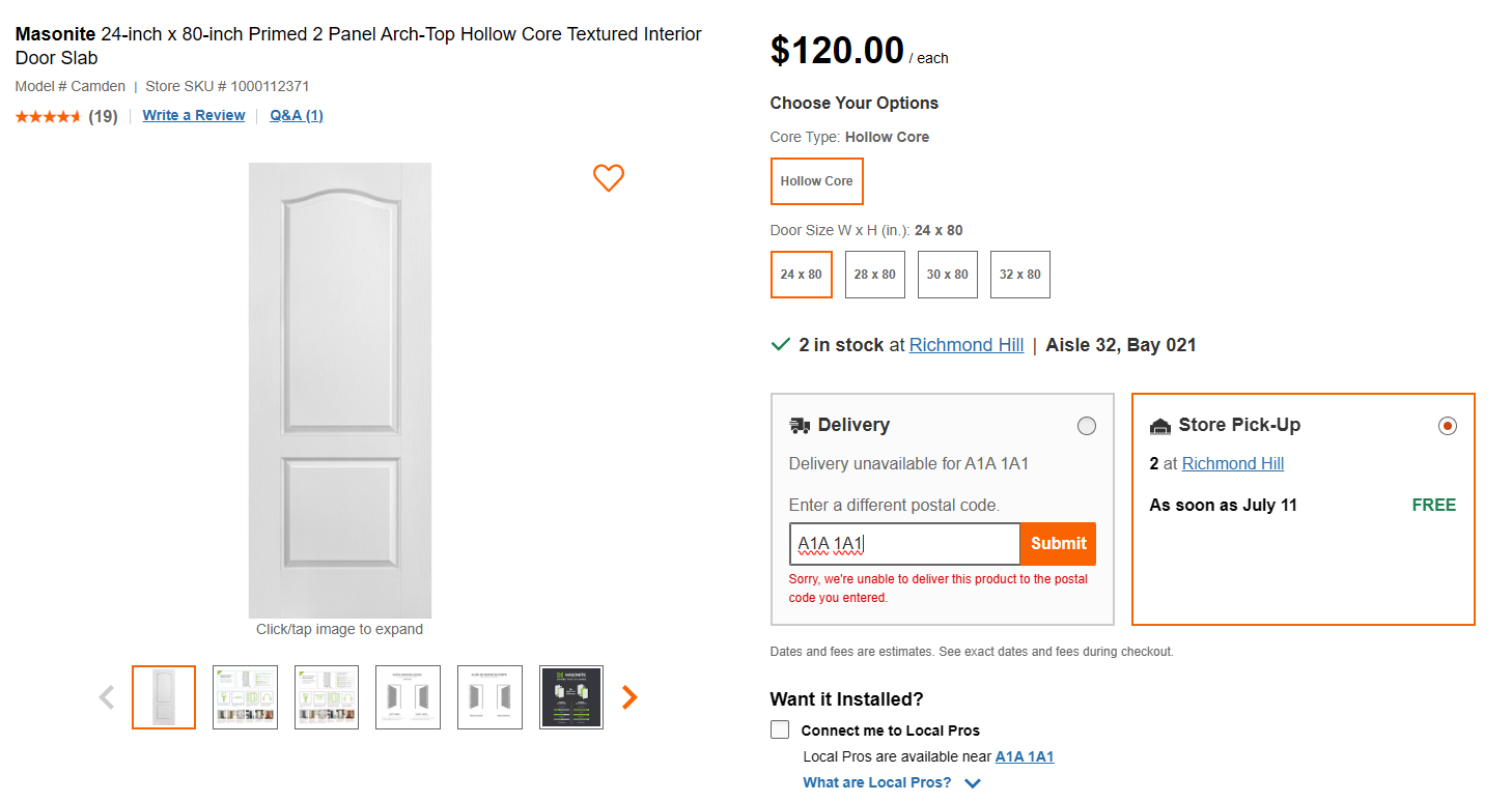 White 2-Panel Interior Doors — 18x80, 28x80, 30x80 - photo 4