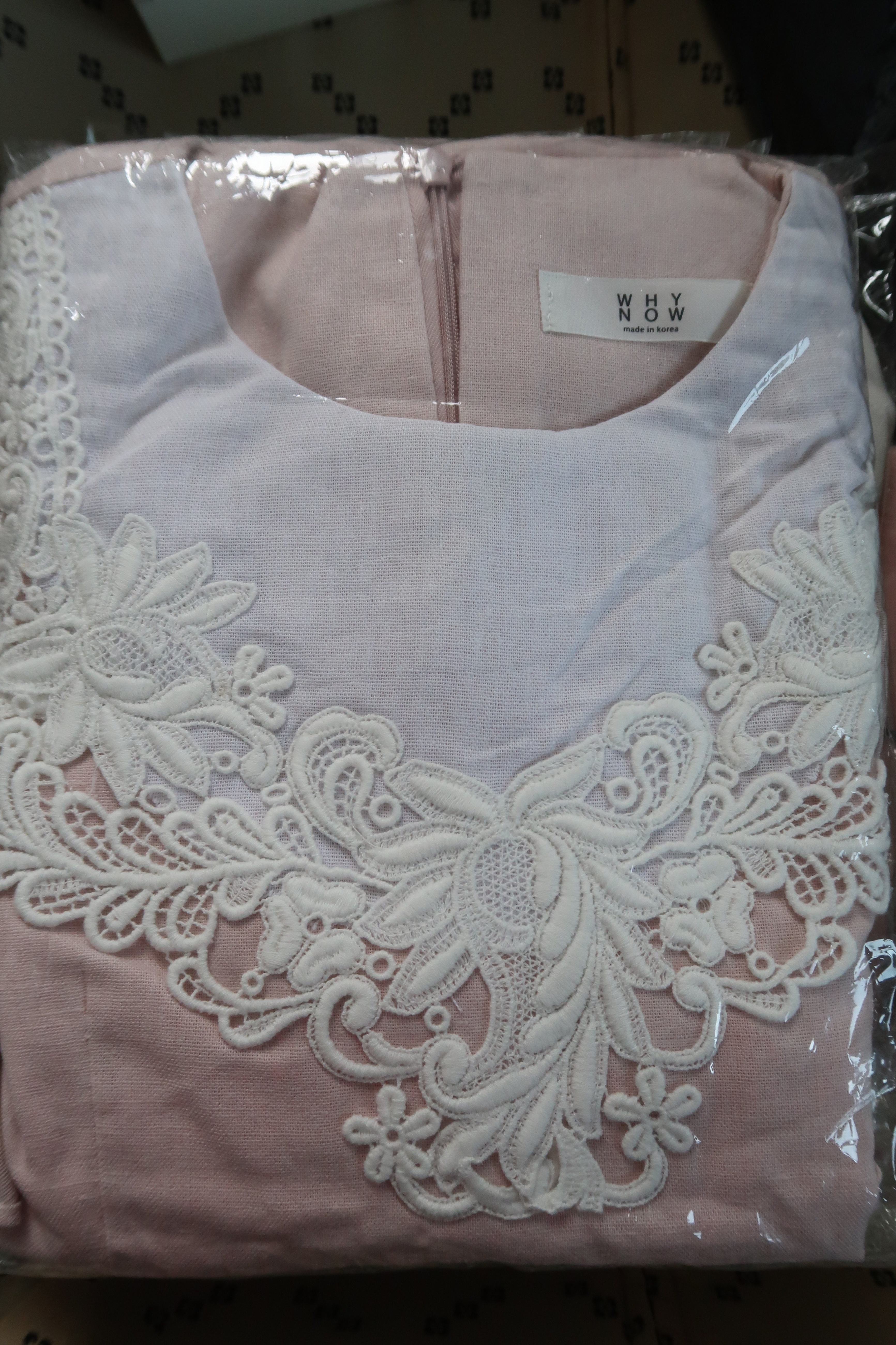 Made in Korea NEW Pink Lace Collar Summer Cotton Mini Dress - photo 4