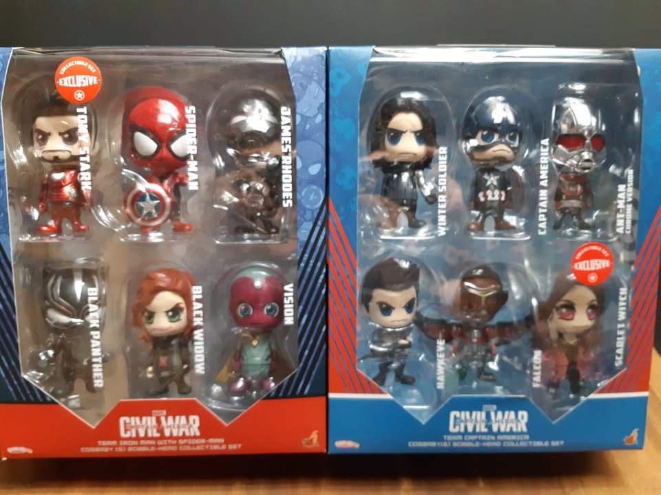 Hot Toys Cosbaby Civil War Cosbaby 11 Set Iron Man v. Cap