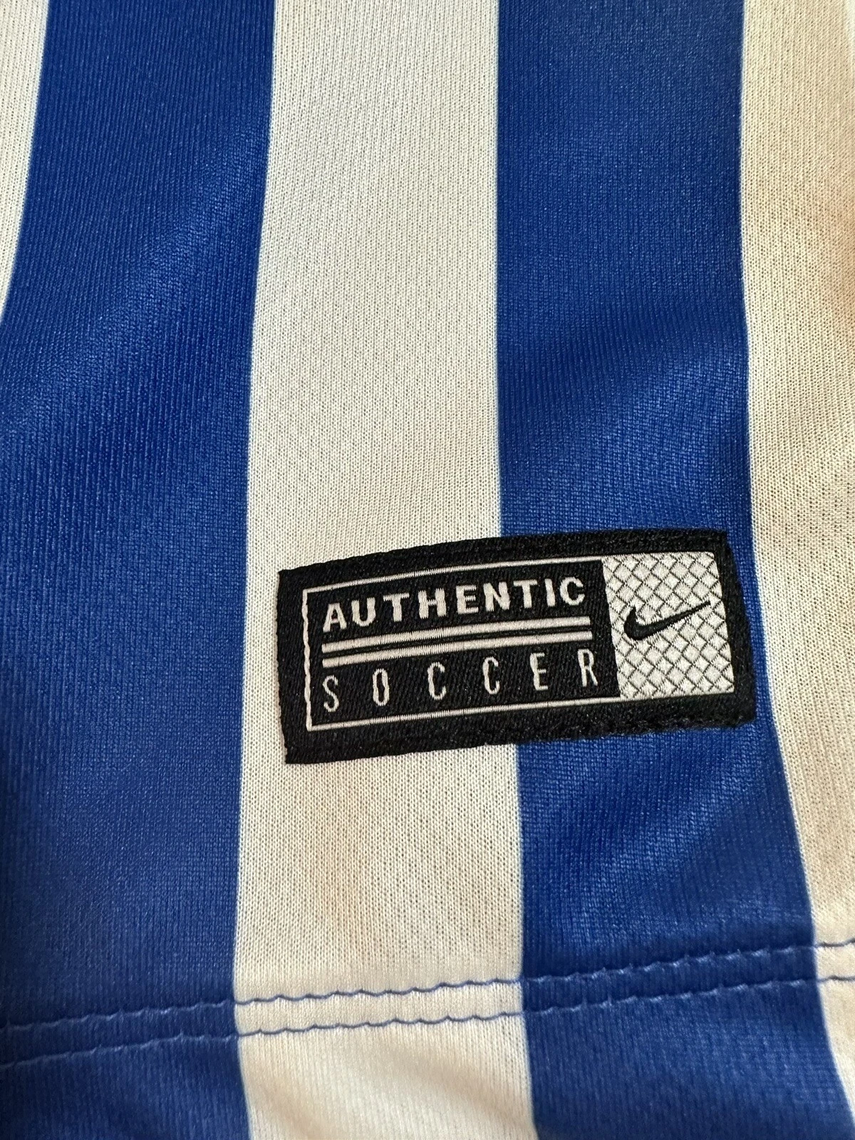 NEW! Nike Womens Soccer Jersey Blue White Stripes Authentic - photo 3