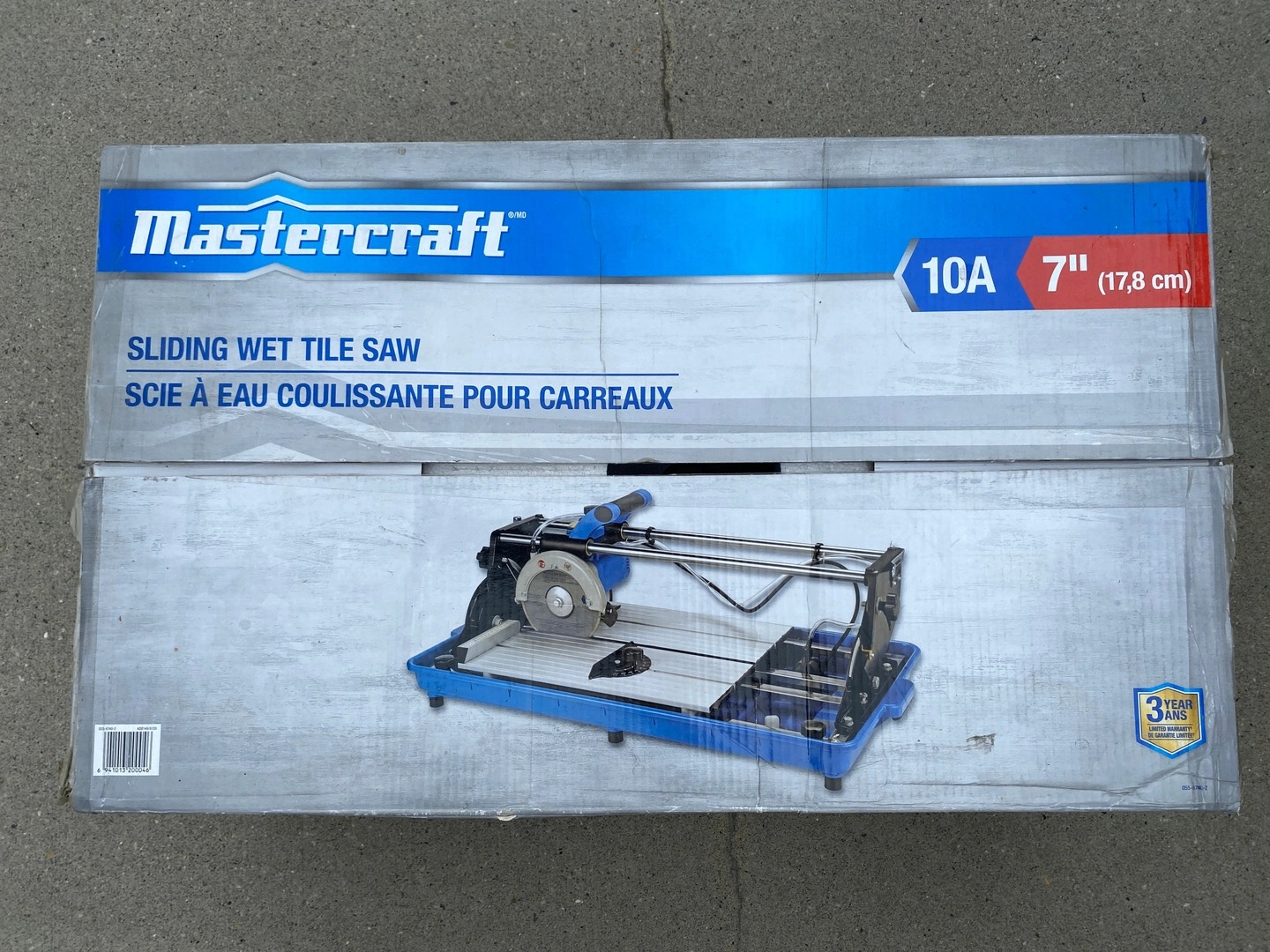 Mastercraft Sliding Wet Tile Saw 7" (17.8 cm) 10A - photo 2