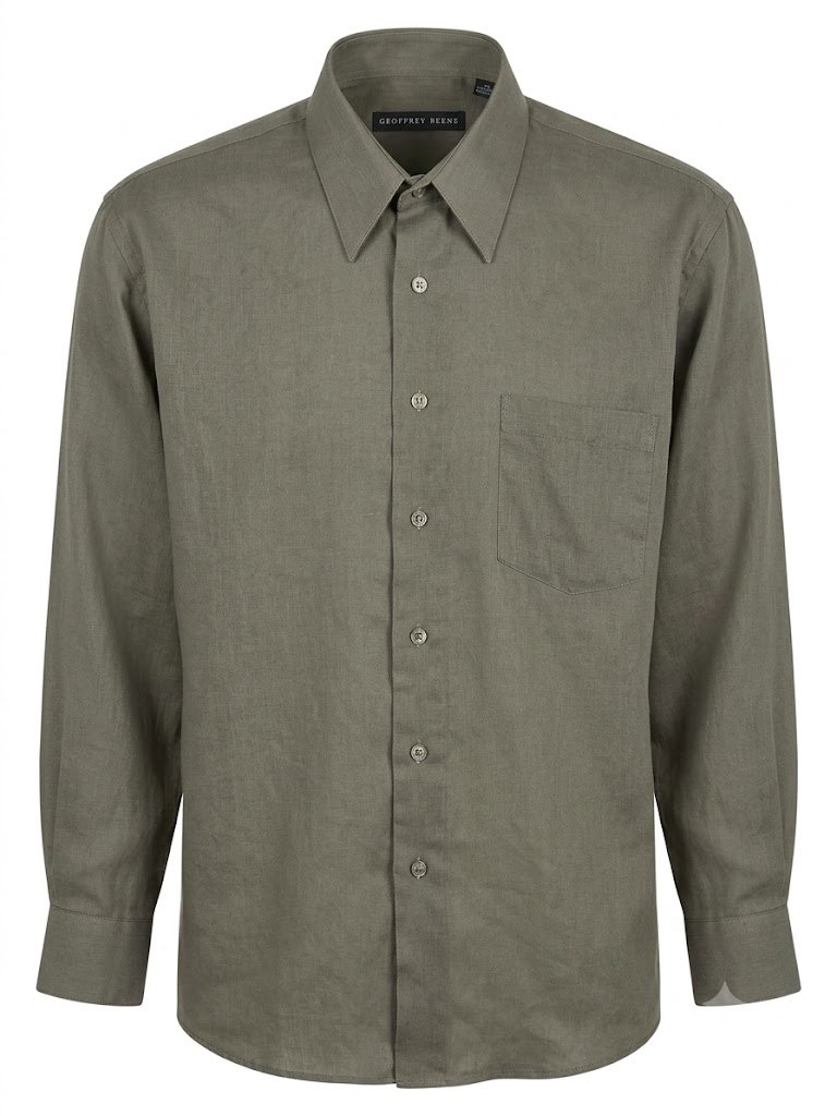 Geoffrey Beene Satinette Gray Dress Shirt 16.5 32/33