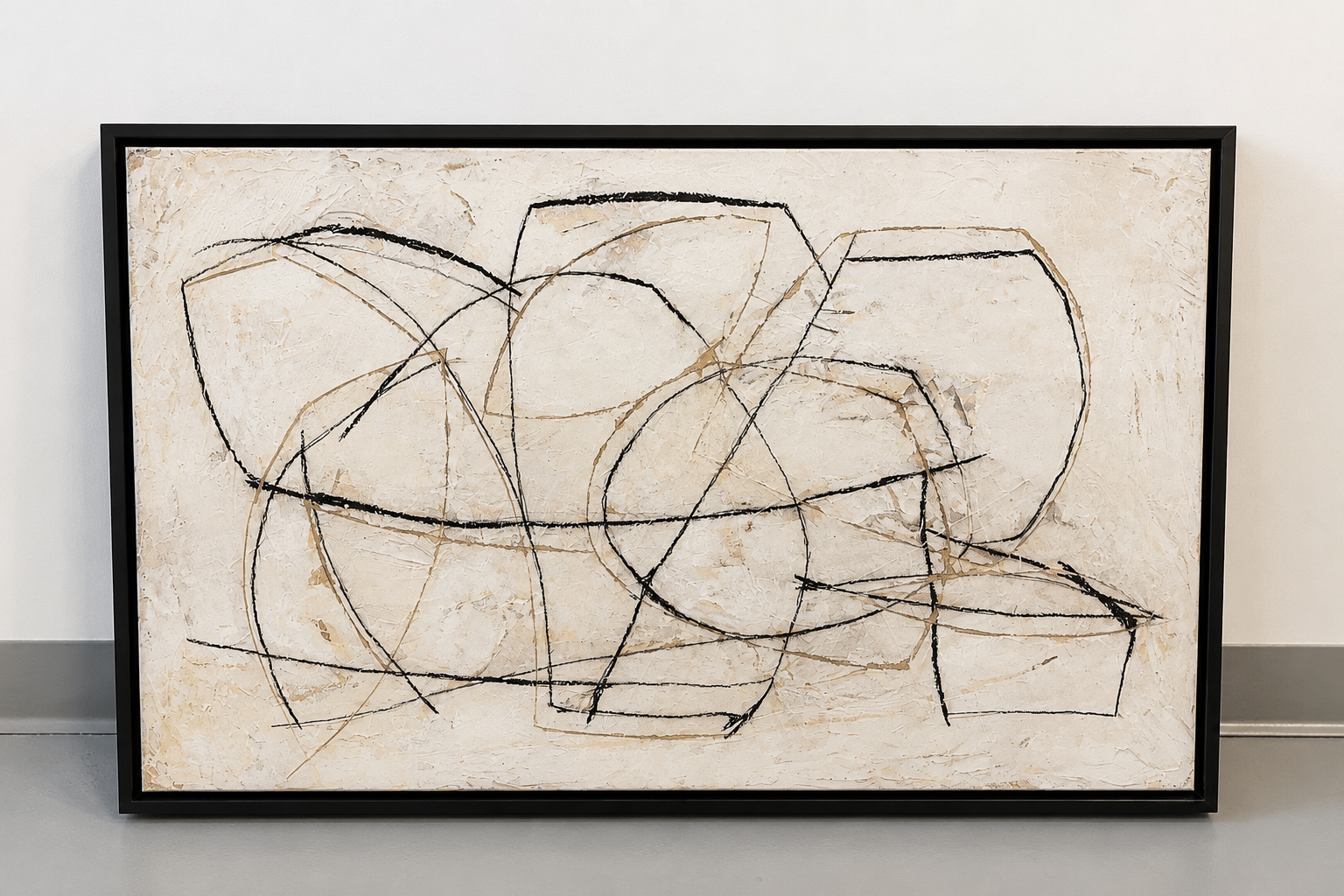 Abstract Framed Canvas Wall Art – 72 × 38 cm