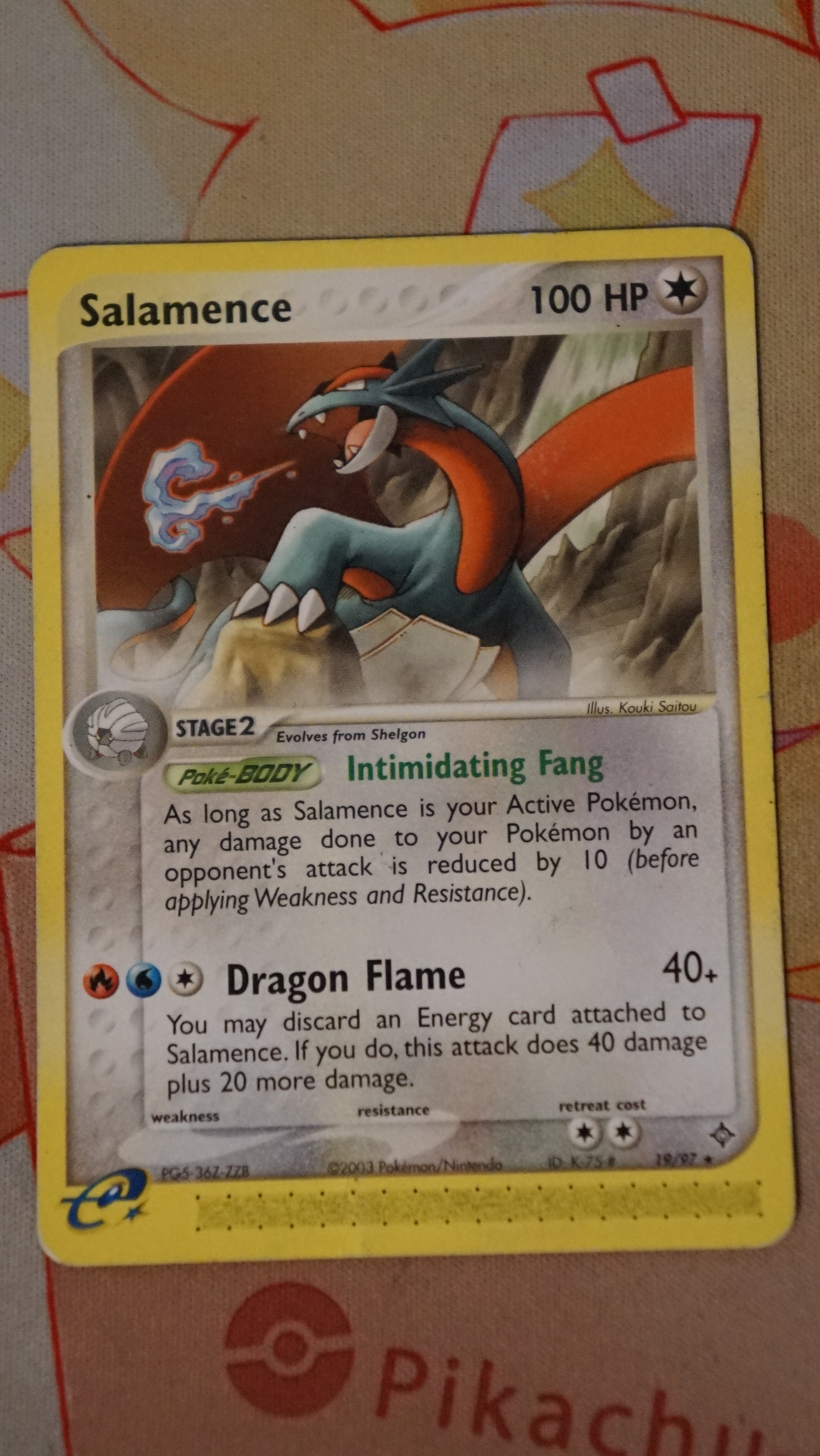 Pokemon Salamence 19/97 EX Dragon Non-Holo DMG - photo 3