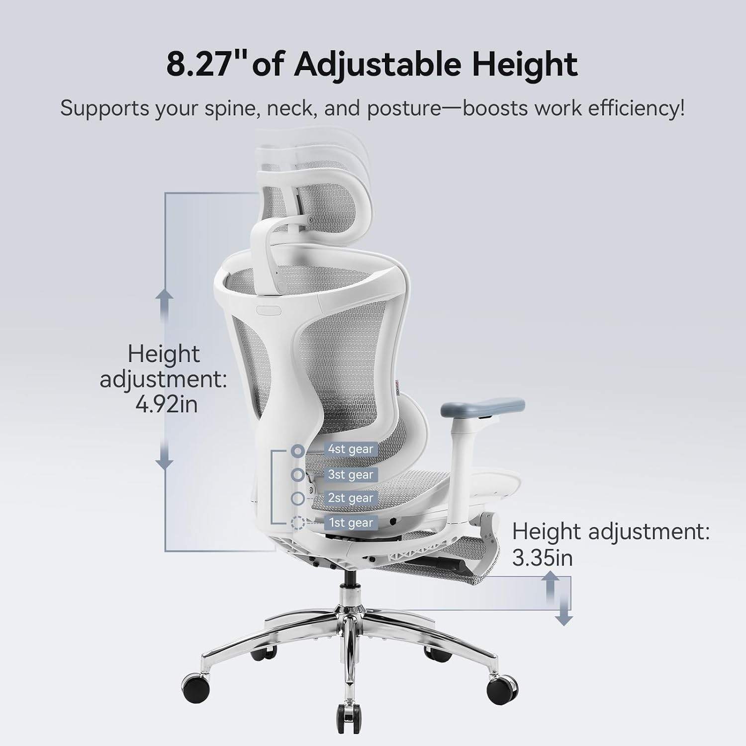 SIHOO Doro C300 Ergonomic Office Chair with Footrest - photo 4