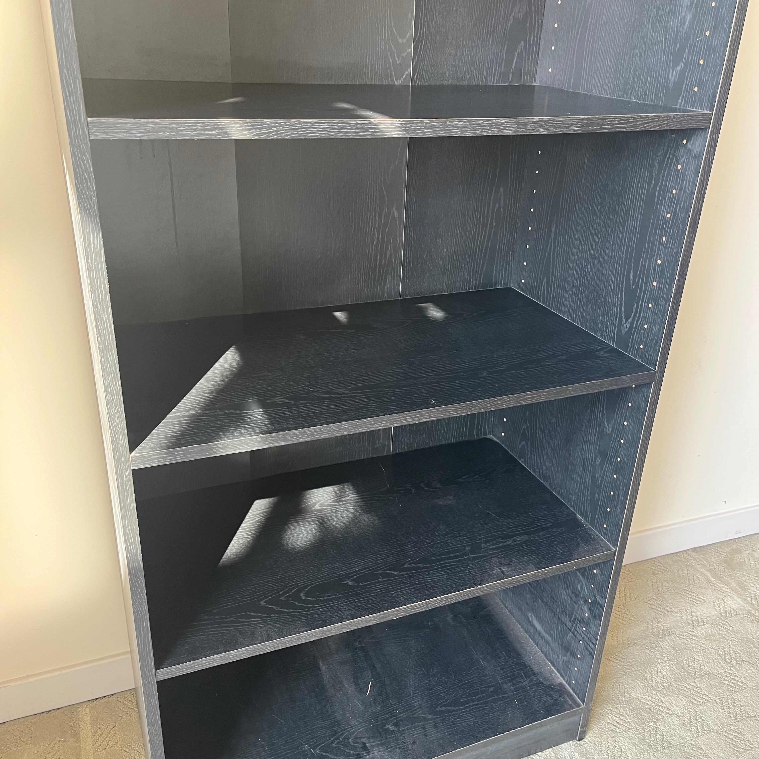 Tall Black Bookcase / Bookshelf - photo 4