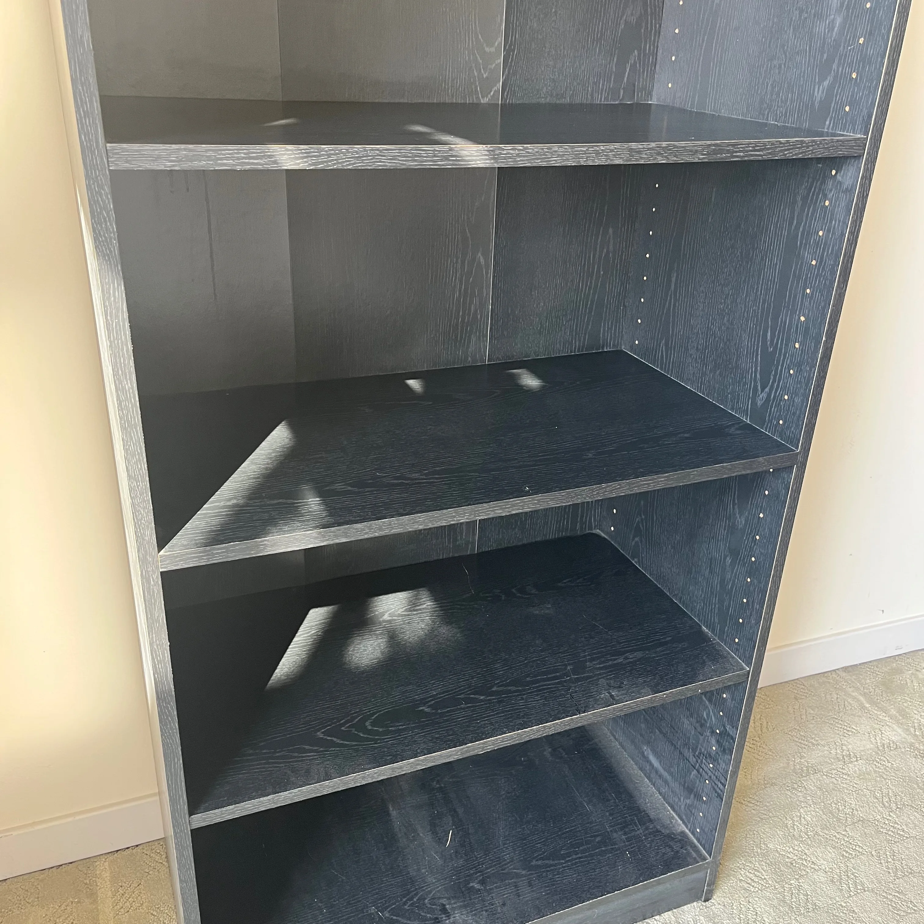 Tall Black Bookcase / Bookshelf - photo 4