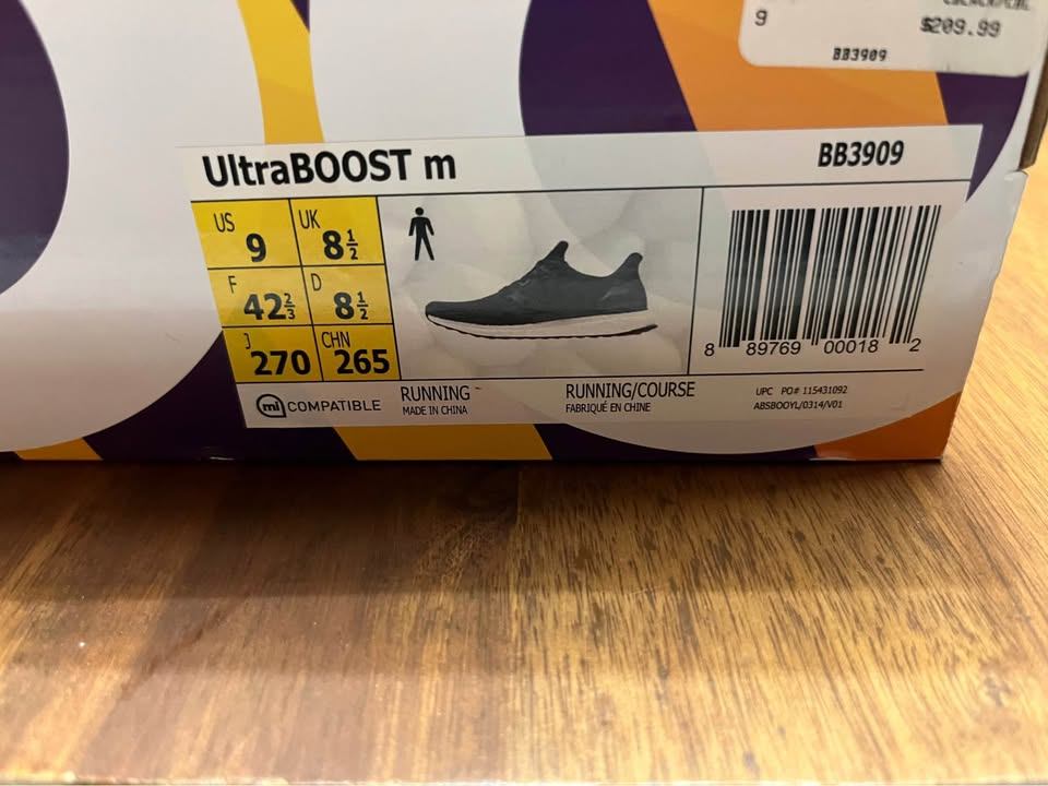 Vintage Adidas Ultra Boost Black Mens size 9 - photo 3