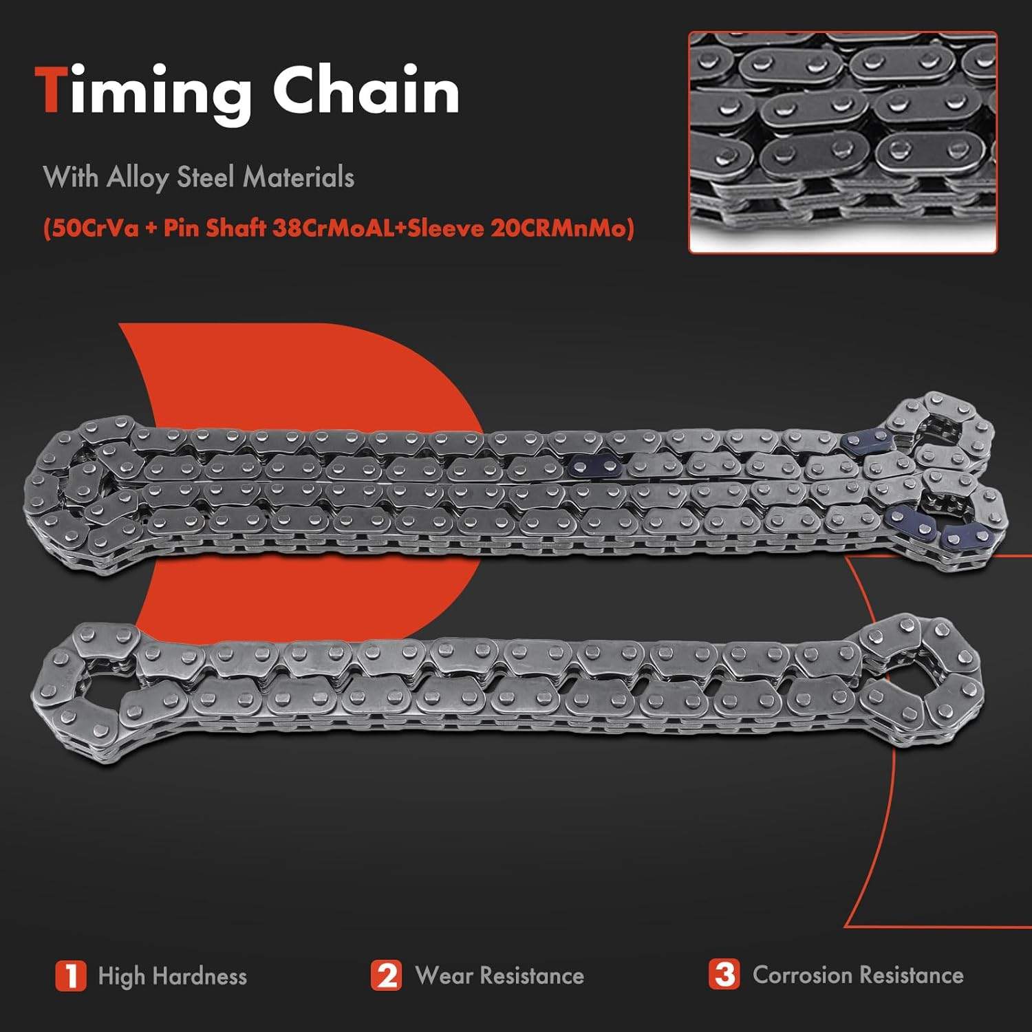 Timing Chain Kit W/Tension, Sprocket & Guide DOHC, 6Cyl 2.7 3.0 - photo 3