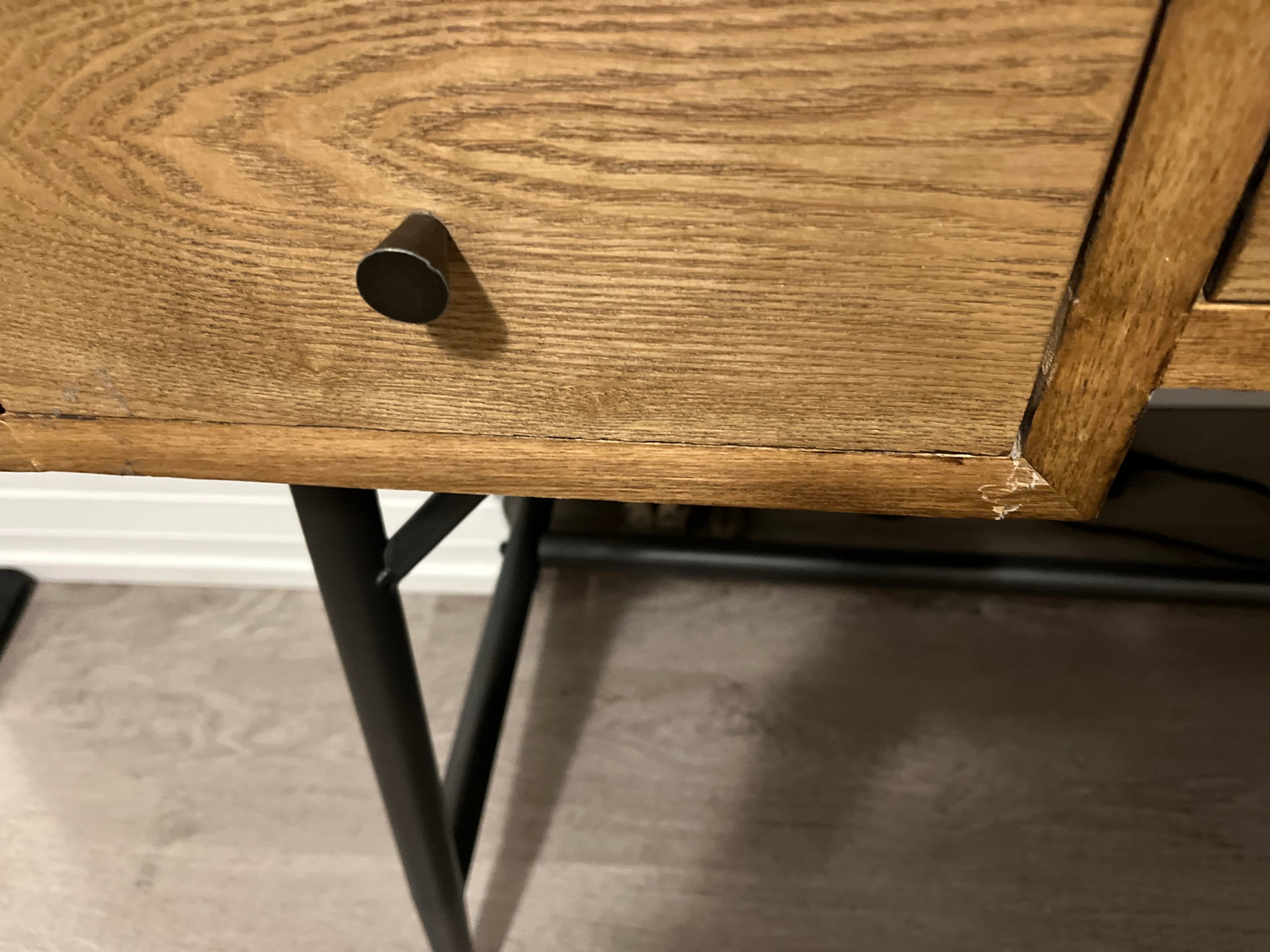 Wooden Desk with Drawers - photo 3