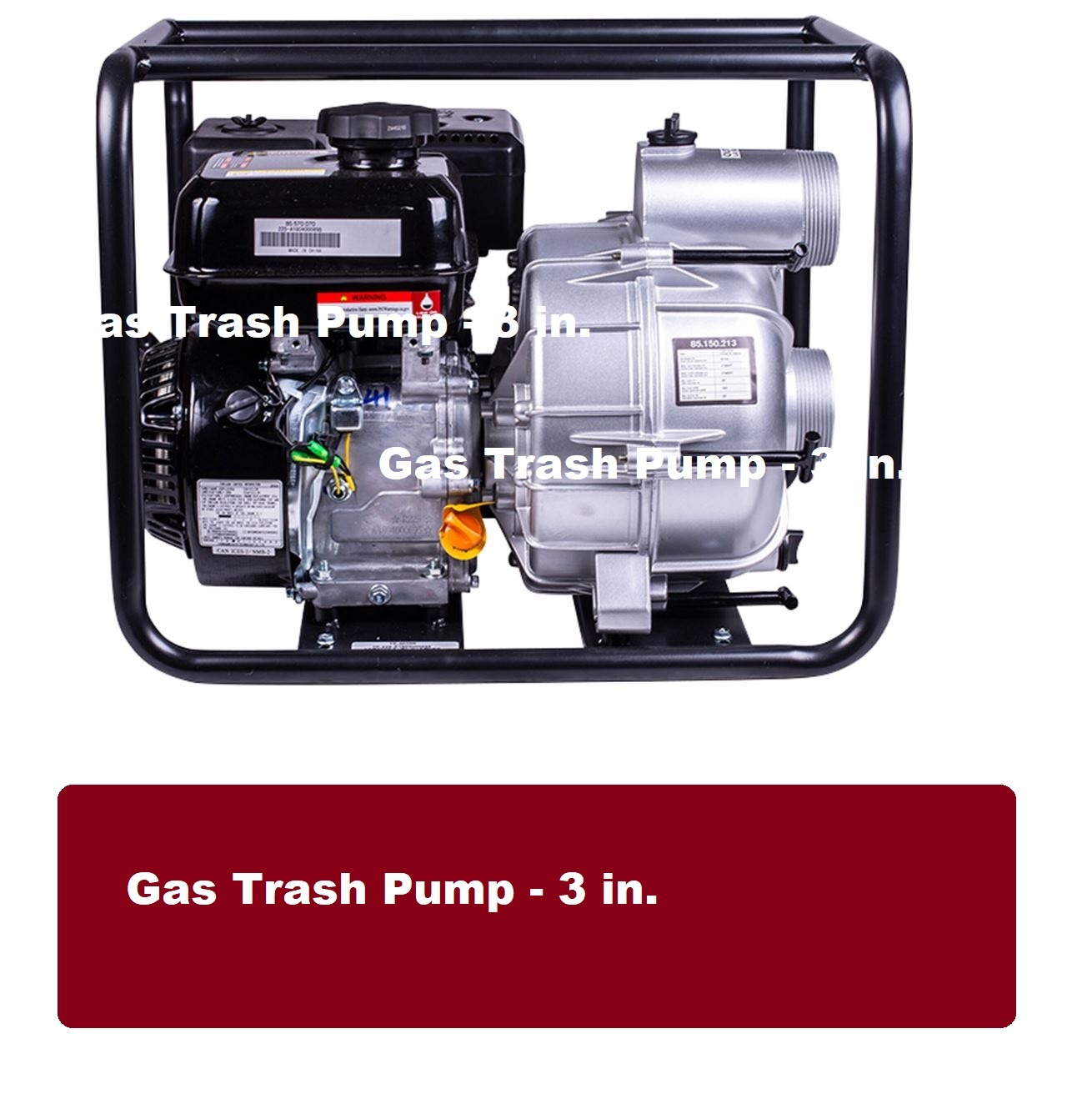 Gas Trash Pump - 3 in. - photo 2